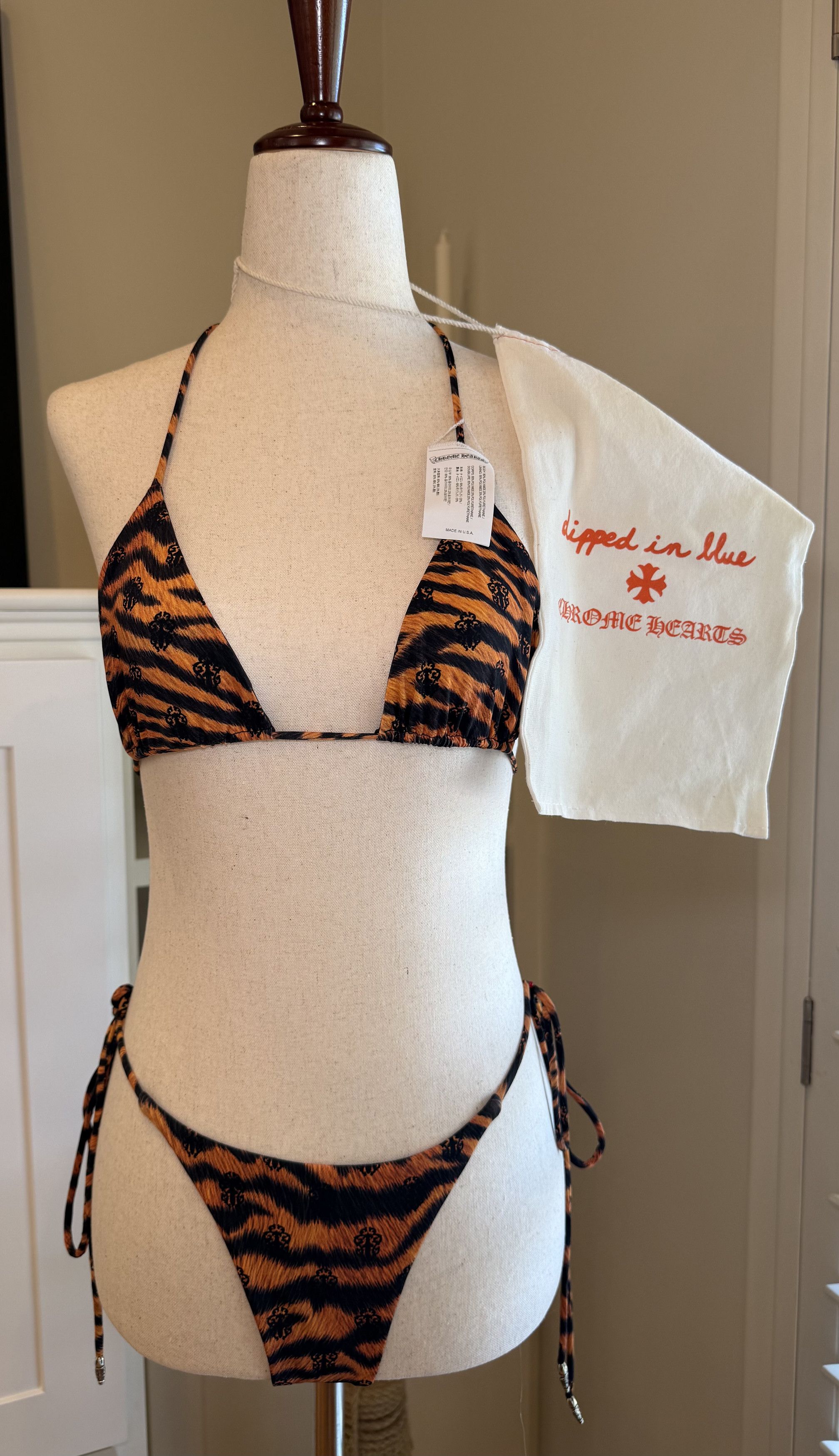 Chrome Hearts Chrome Hearts x Dipped in Blue 'Orange Tiger' Bikini Set Size S / US 4 / IT 40 - 1 Thumbnail