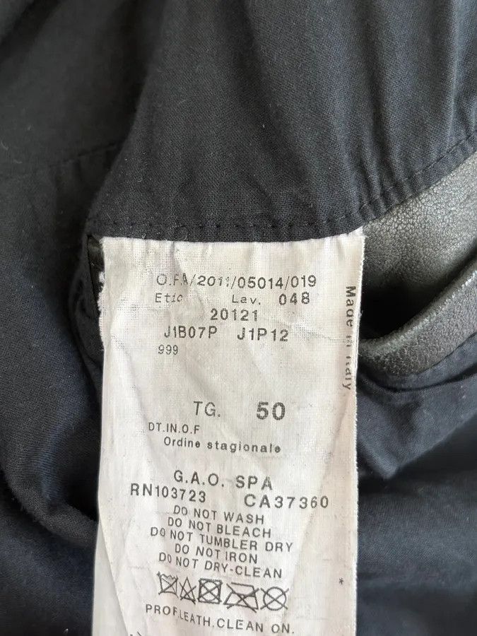 Emporio Armani SS2012 Emporio Armani Black Leather Biker Jacket Size US M / EU 48-50 / 2 - 10 Thumbnail