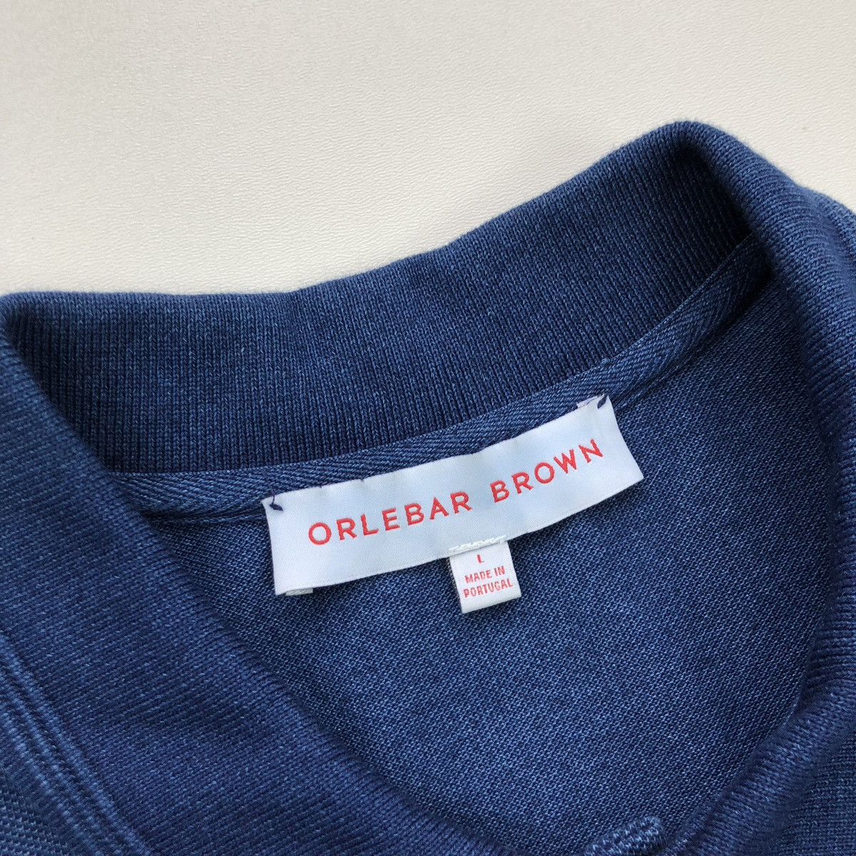 Orlebar Brown Orlebar Brown Stanford SS DI Garments Cotton Polo Shirt Navy Size US L / EU 52-54 / 3 - 7 Thumbnail