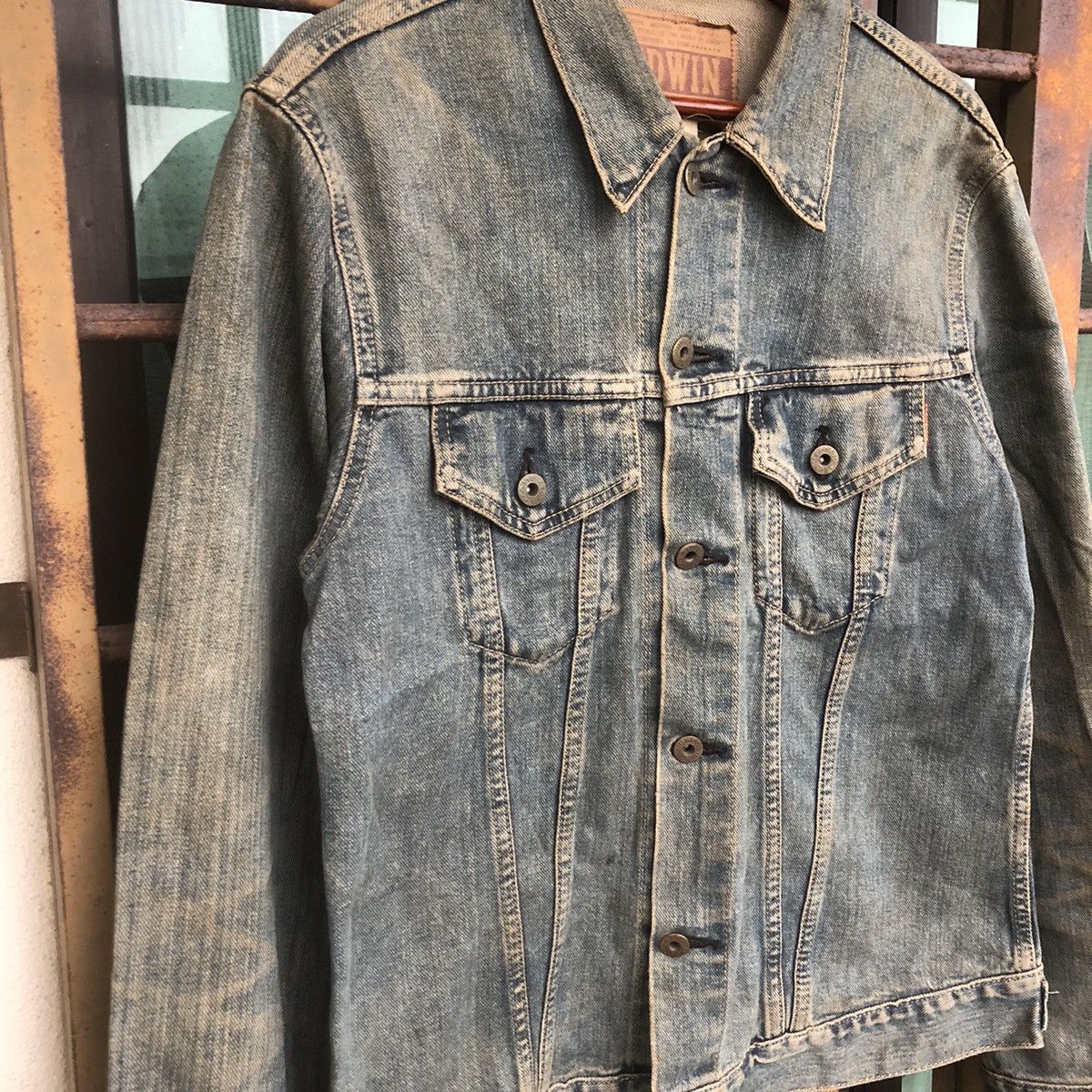 Edwin × Japanese Brand 90’ Edwin 100% Cotton Sanforized Denim Jacket Size US L / EU 52-54 / 3 - 2 Thumbnail