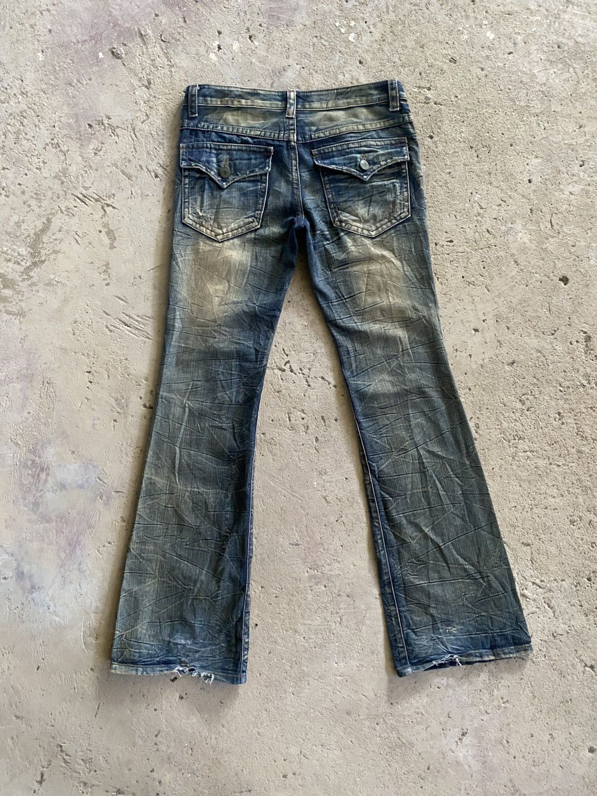 Tornado Mart Agate Label Rusty Whiskers Flare Denim Size US 31 - 3 Thumbnail