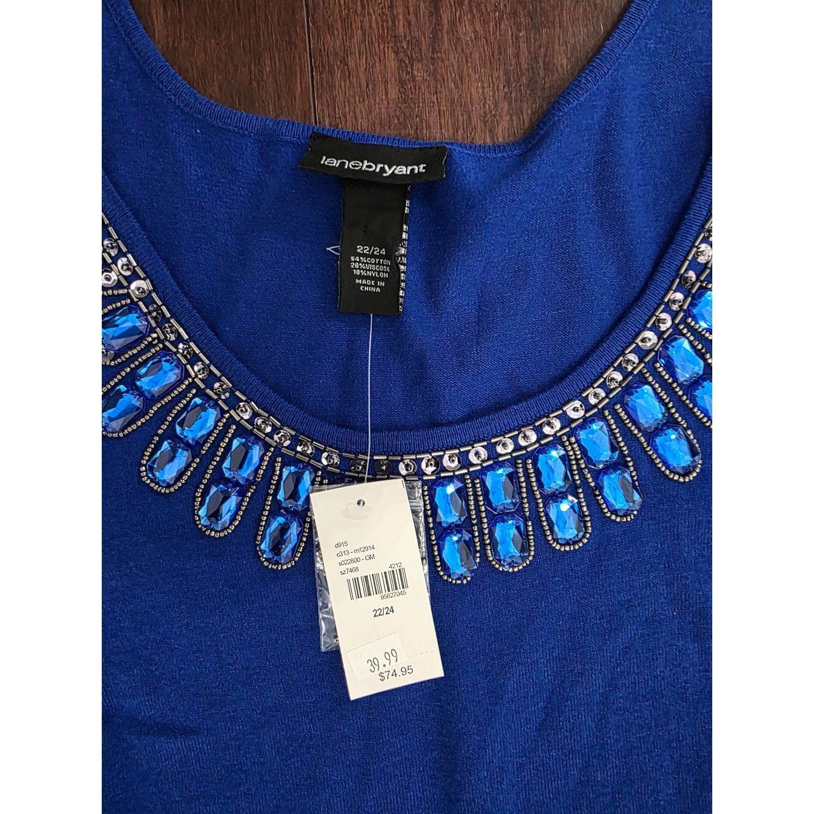 Other Lane Bryant NWT Women's Plus 22 24 Royal JEWEL EMBELLISHED P Size 3XL / US 20-22 - 2 Thumbnail