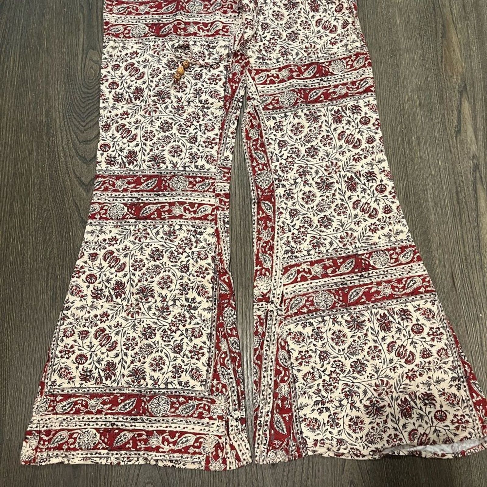 Vintage NWT Chaser Flared Bell Bottom Tapestry Voile Pants Sz M/L Size 26" / US 2 / IT 38 - 2 Thumbnail
