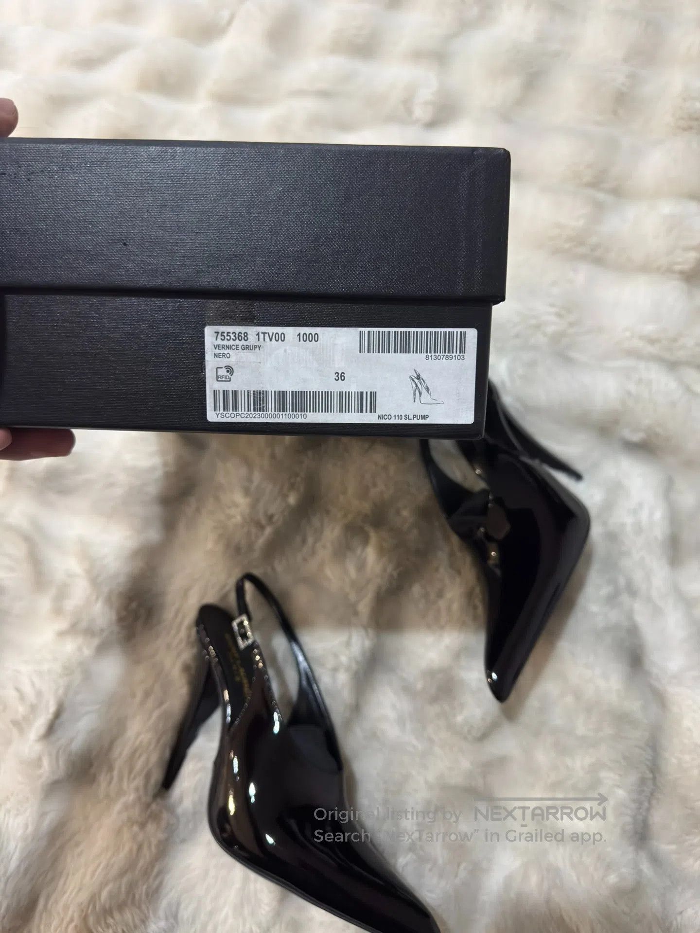 Saint Laurent Paris Saint Laurent Paris Crystal Lacquer Pointed Toe High Heels Size US 5.5 / IT 35.5 - 9 Thumbnail