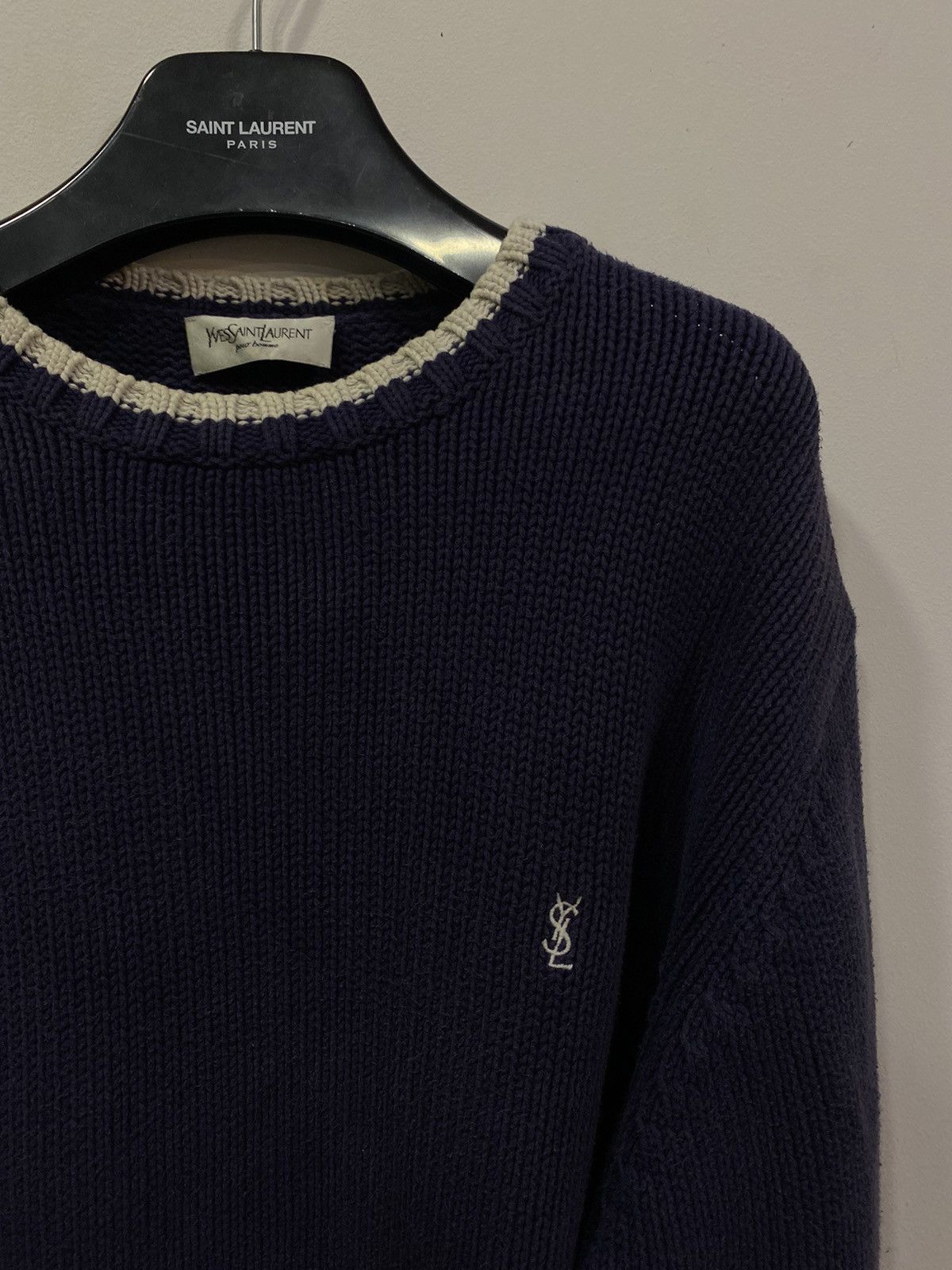 Yves Saint Laurent Heavy YSL Sweater Knit Size US XL / EU 56 / 4 - 3 Thumbnail