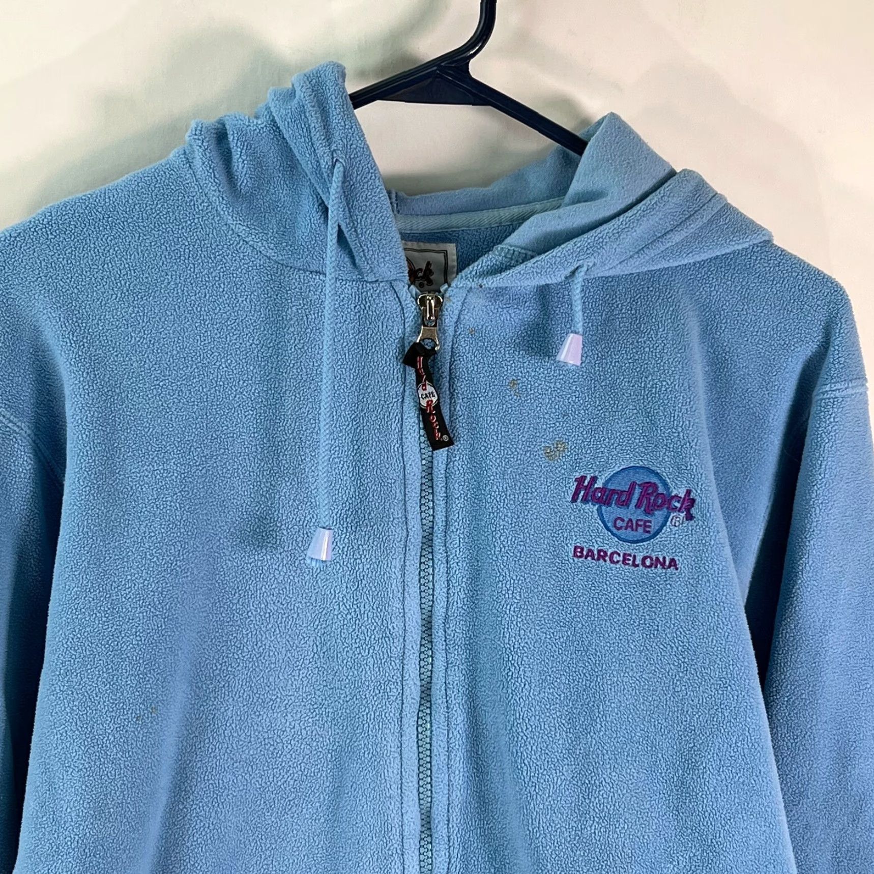 Hard Rock Cafe Hard Rock Café Jacket Women Blue Full Zip Hoodie Fleece Size L / US 10 / IT 46 - 3 Thumbnail