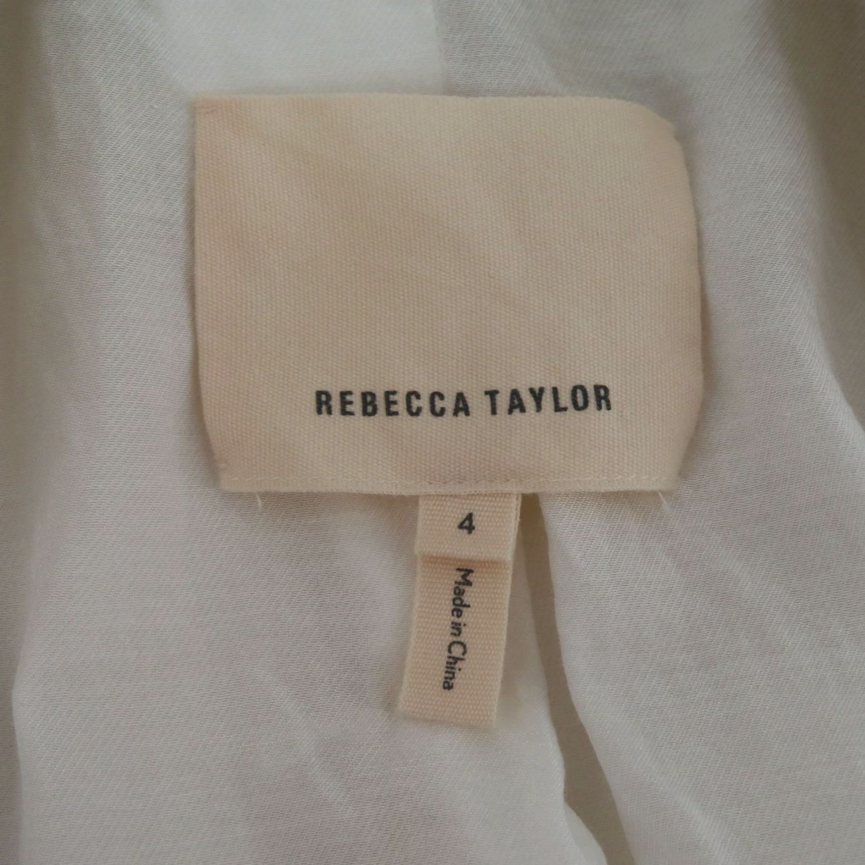 Rebecca Taylor Rebecca Taylor Blazer Women 4 Solid Beige Collared One Button Suit Jacket Blazer Coat Size S / US 4 / IT 40 - 7 Thumbnail