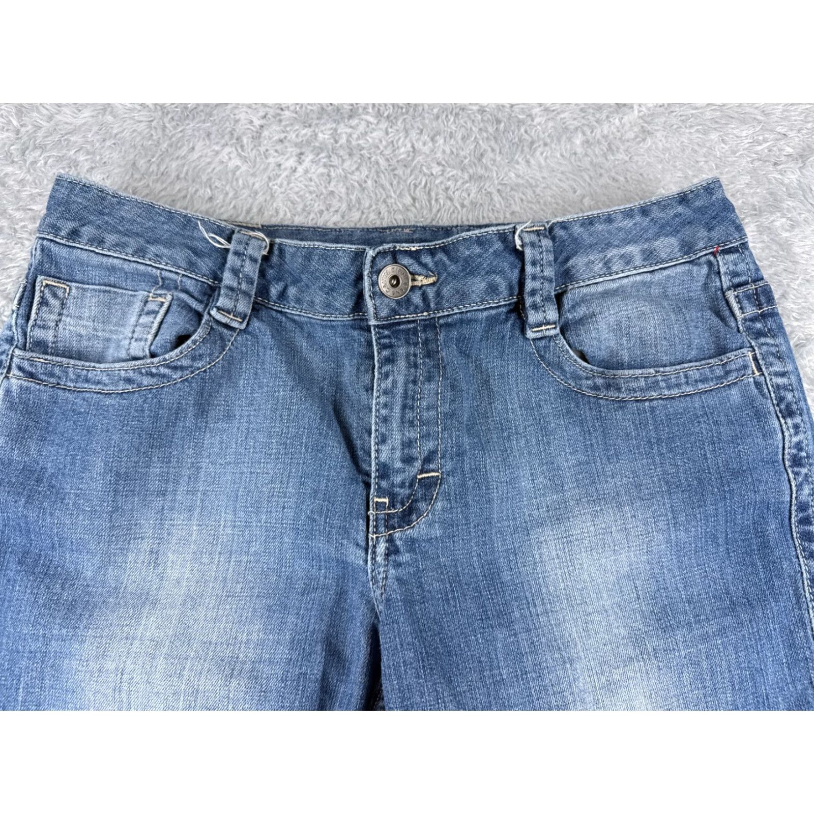 Calvin Klein Calvin Klein Women's Bootcut Jeans Size 12 Blue Denim Mid Rise 30x29 Regular Fit Size 34" / US 12 / IT 48 - 4 Thumbnail