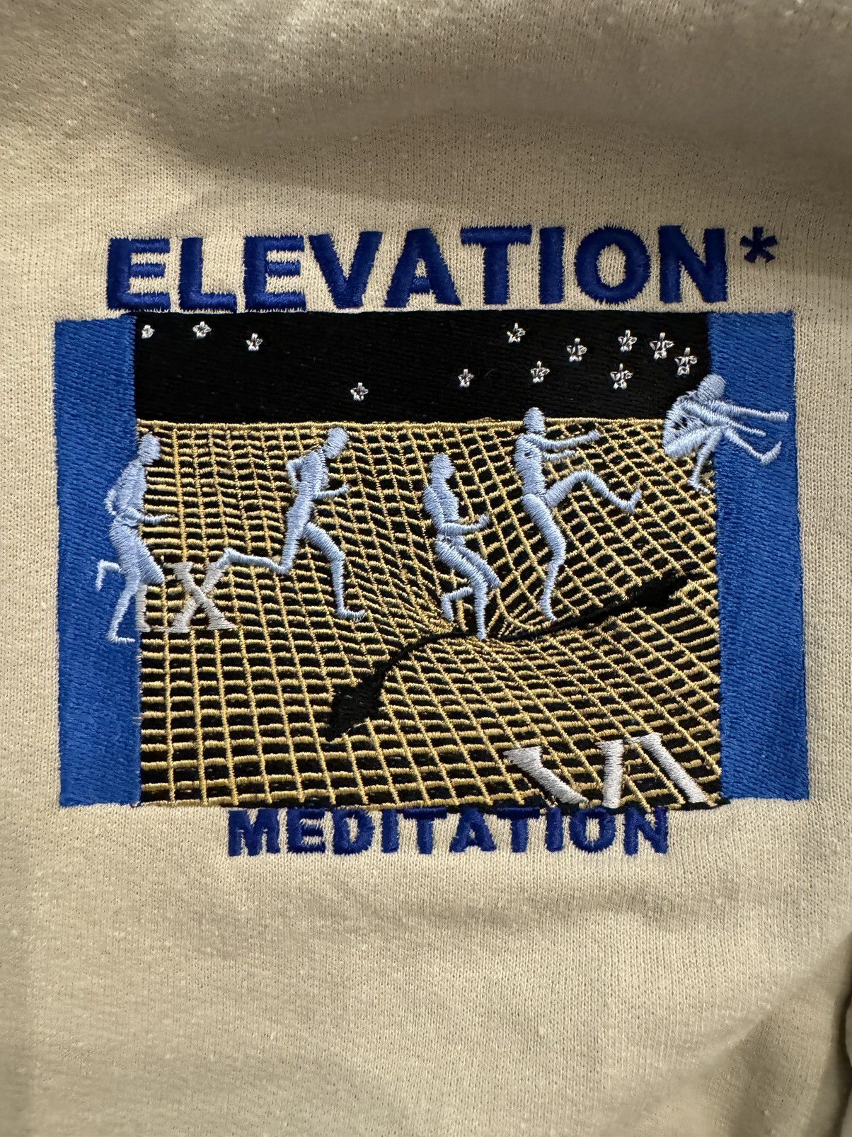 image of Rare Mini Lord Apex “Elevation” Embroidered Kreamem17 Hoodie in Beige, Men's (Size 2XL)