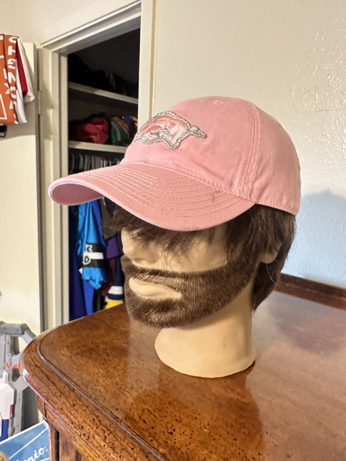 NCAA × Vintage Vintage NCAA Arkansas Razorbacks “pink” hat 90s Size ONE SIZE - 6 Thumbnail