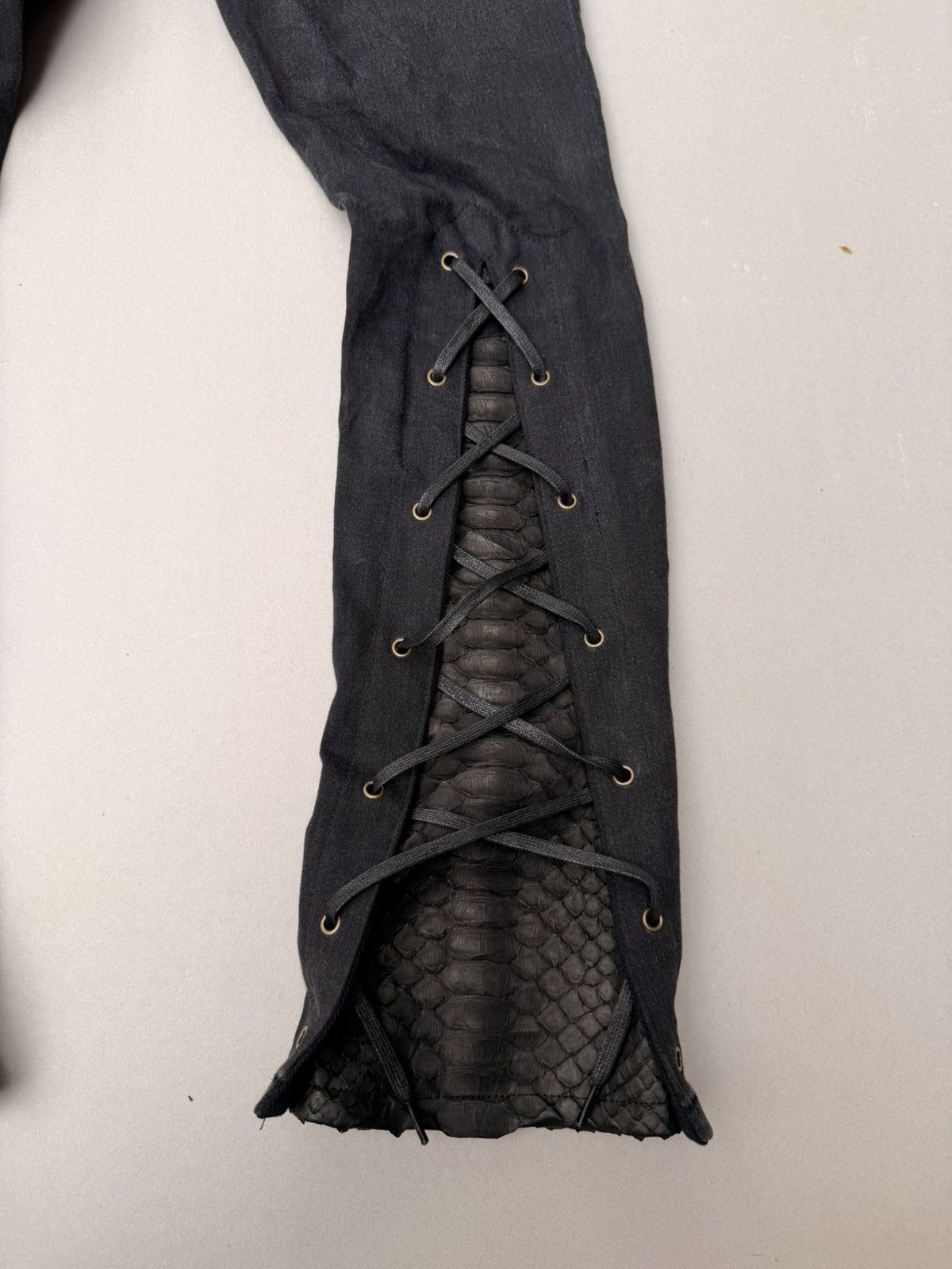Japanese Brand Cavaria Lace up flare jeans Size US 28 / EU 44 - 5 Thumbnail