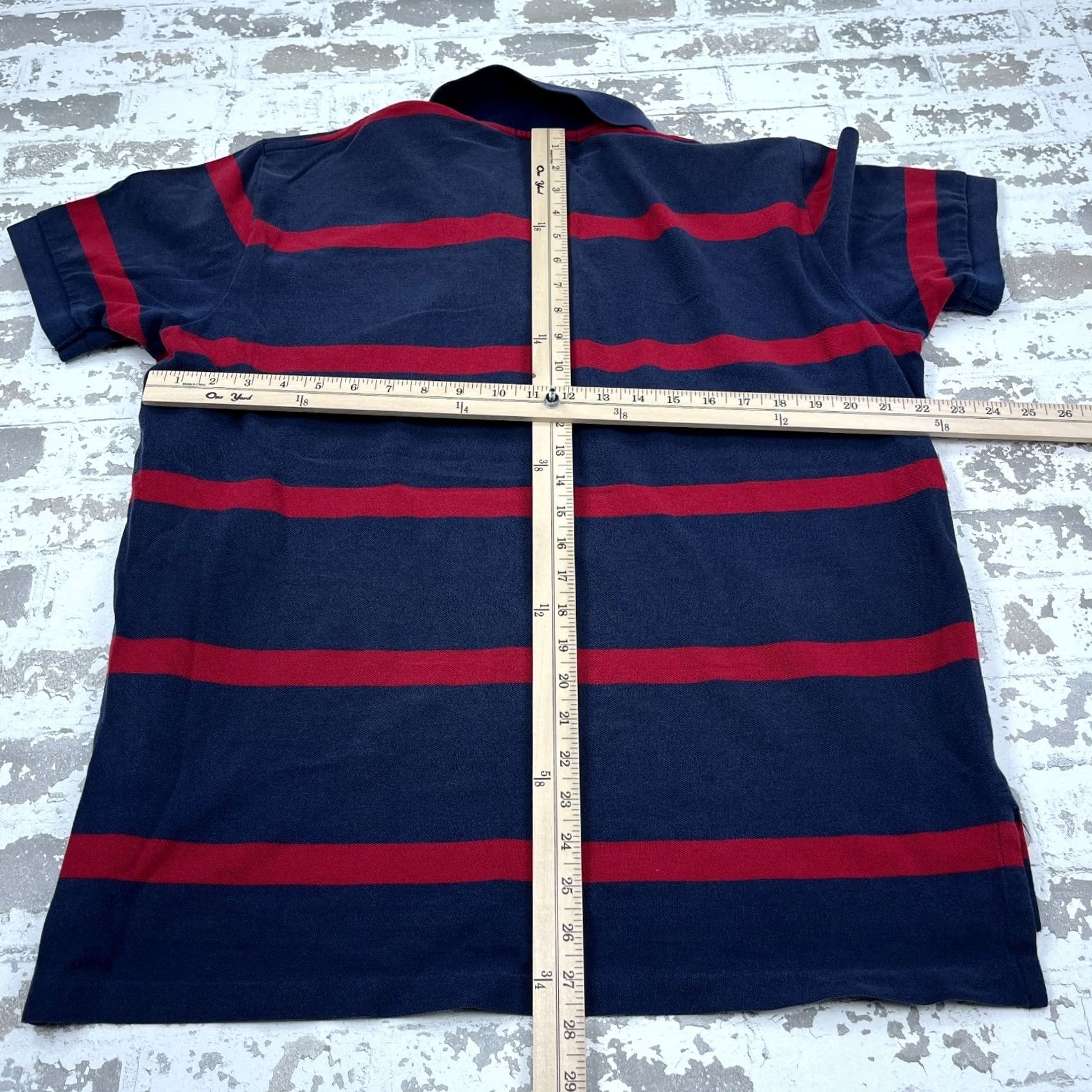 Polo Ralph Lauren VINTAGE Polo Ralph Lauren Shirt Men XL Blue Red Striped Rugby Gold NYC Crest Y2K Size US XL / EU 56 / 4 - 7 Thumbnail