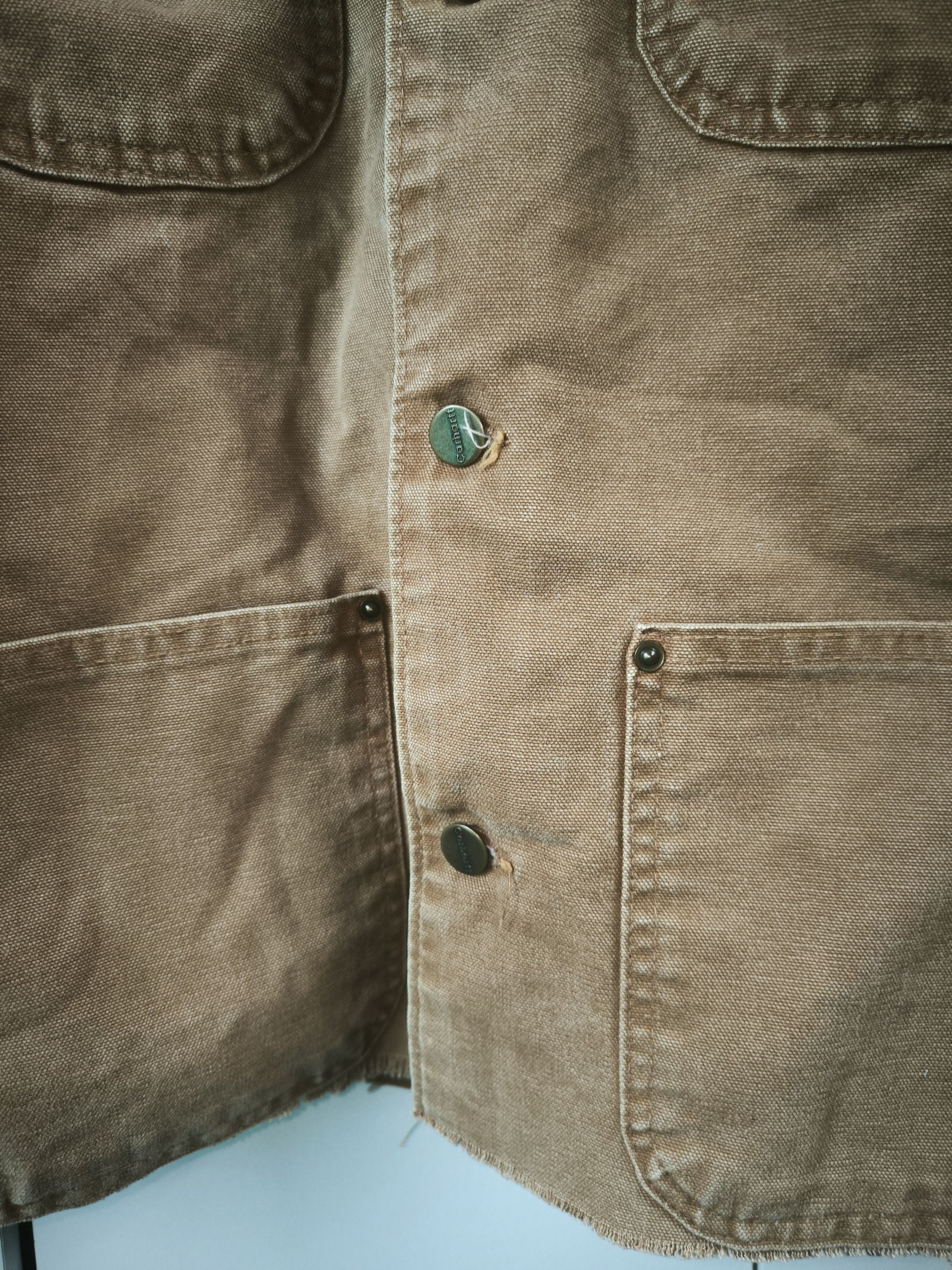 Carhartt 90s Distressed Cropped Barn Blanket Chore Jacket Size US S / EU 44-46 / 1 - 15 Thumbnail