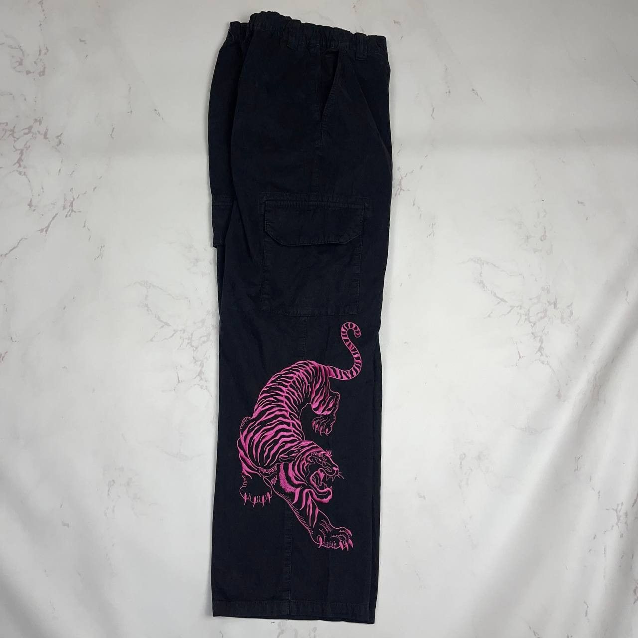 Asos Vintage Asos Cargo baggy pink tiger y2k streetwear Size US 34 / EU 50 - 6 Thumbnail