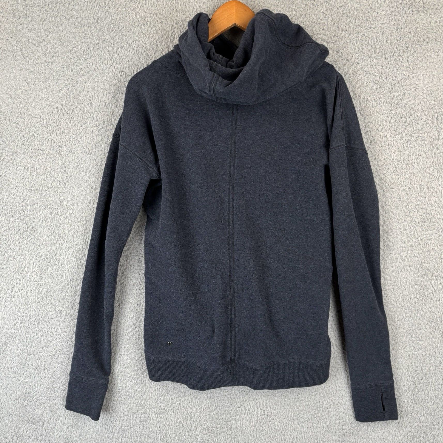 Lululemon Lululemon Stress Less Hoodie Funnel Neck Size 6 Dark Navy Thumb Holes Read Size M / US 6-8 / IT 42-44 - 4 Thumbnail