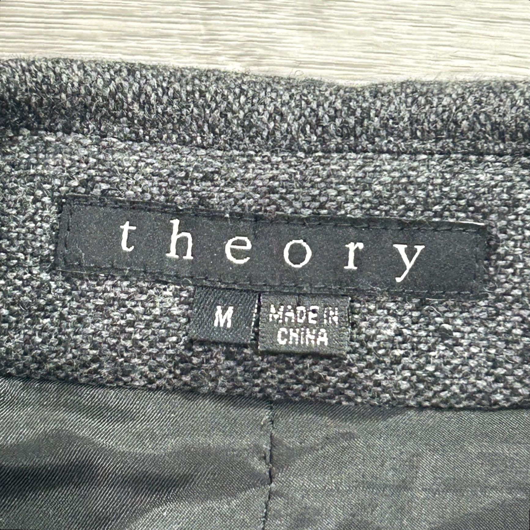 Theory Theory Coat Womens Medium Gray Wool Blend Cropped Pea Jacket 3/4 Sleeve Size M / US 6-8 / IT 42-44 - 5 Thumbnail