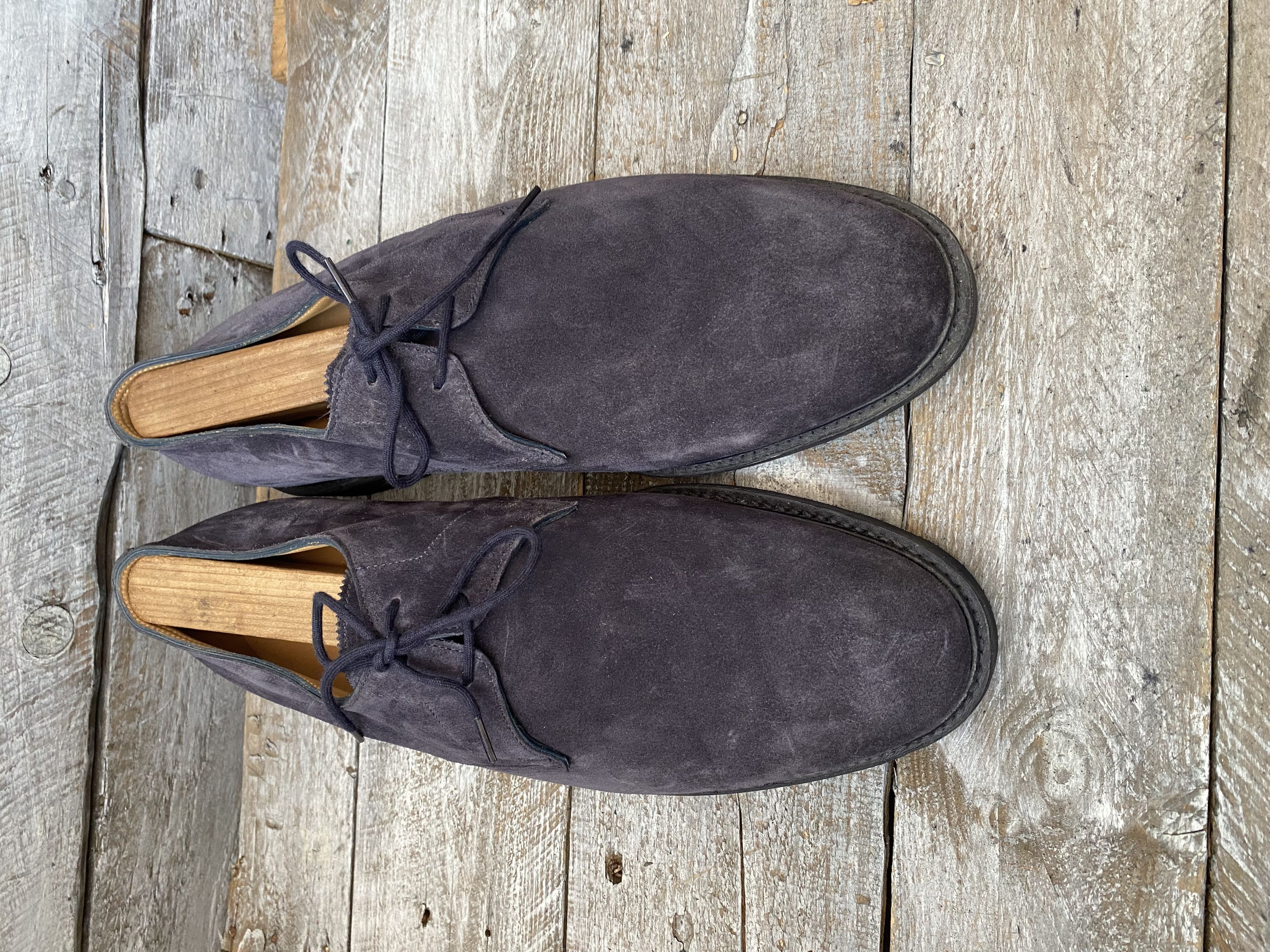 John Lobb John lobb blue suede derby leather shoes Uk 9EE Size US 10 / EU 43 - 9 Thumbnail