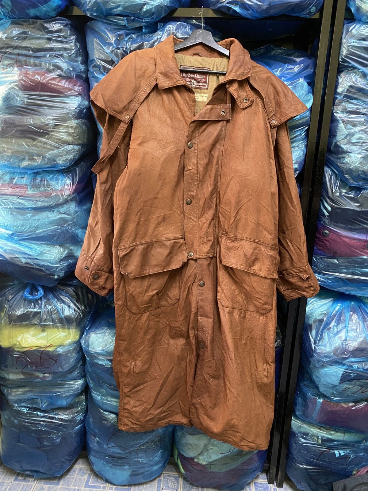 Leather Jacket × Marlboro Classics 1st Edition 80s Marlboro  