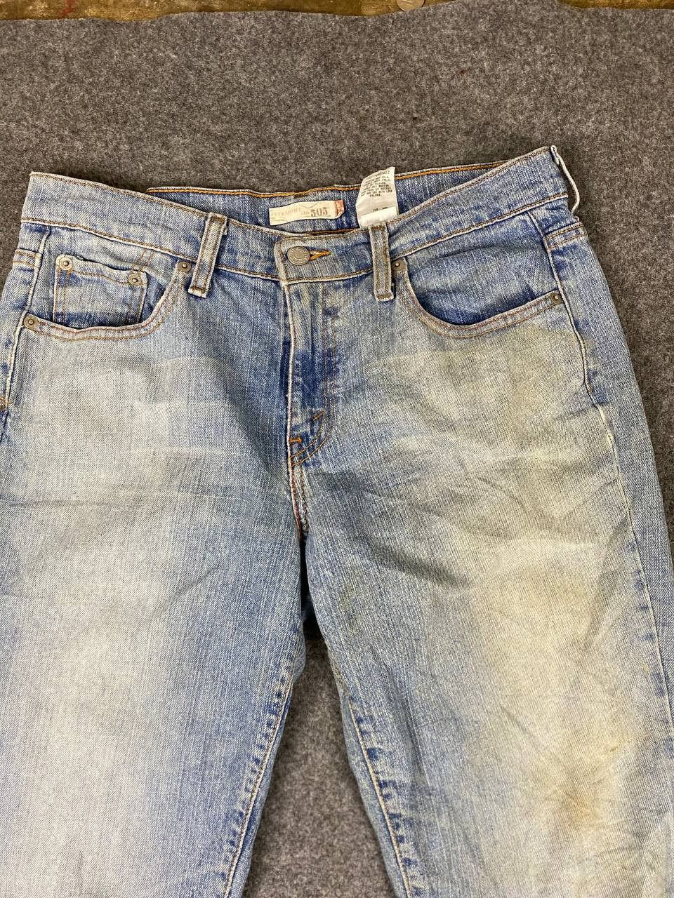 Levi's vintage levis 505 straight leg distressed denim Size US 31 - 10 Thumbnail