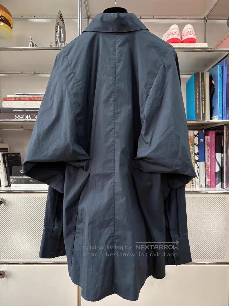 Acne Studios Acne Studios Dark Blue Oversized Tailored Collar Shirt 100 Size XXS / US 00 / IT 34 - 9 Thumbnail