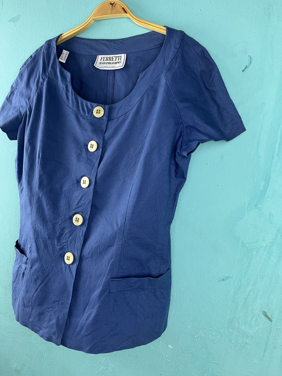 Alberta Ferretti × Designer Alberta Ferretti Jeanphilosophy Top Made in Italy Size M / US 6-8 / IT 42-44 - 4 Thumbnail