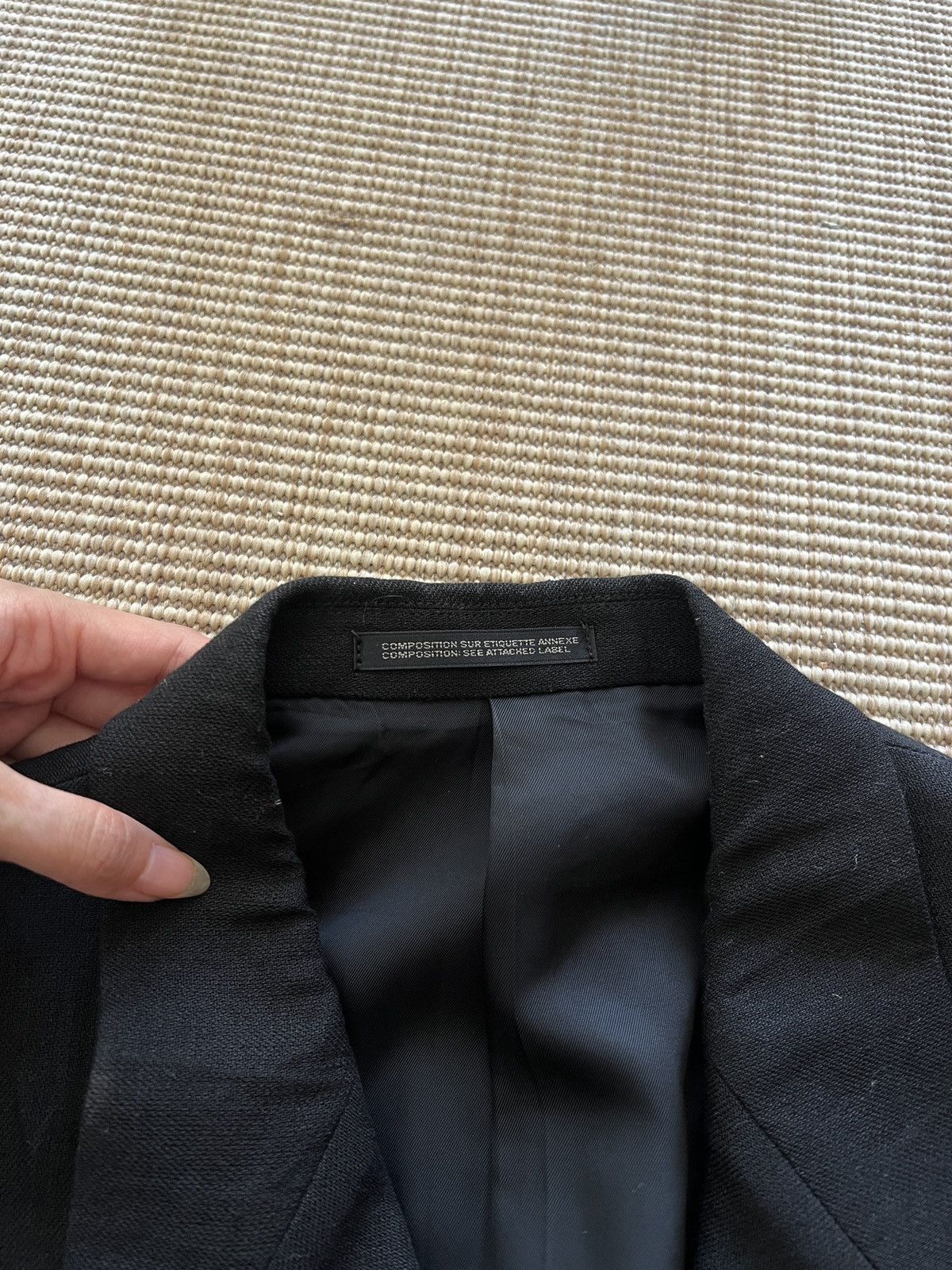 Yohji Yamamoto Yohji Yamamoto black linen relaxed fit blazer jacket Size US M / EU 48-50 / 2 - 8 Thumbnail