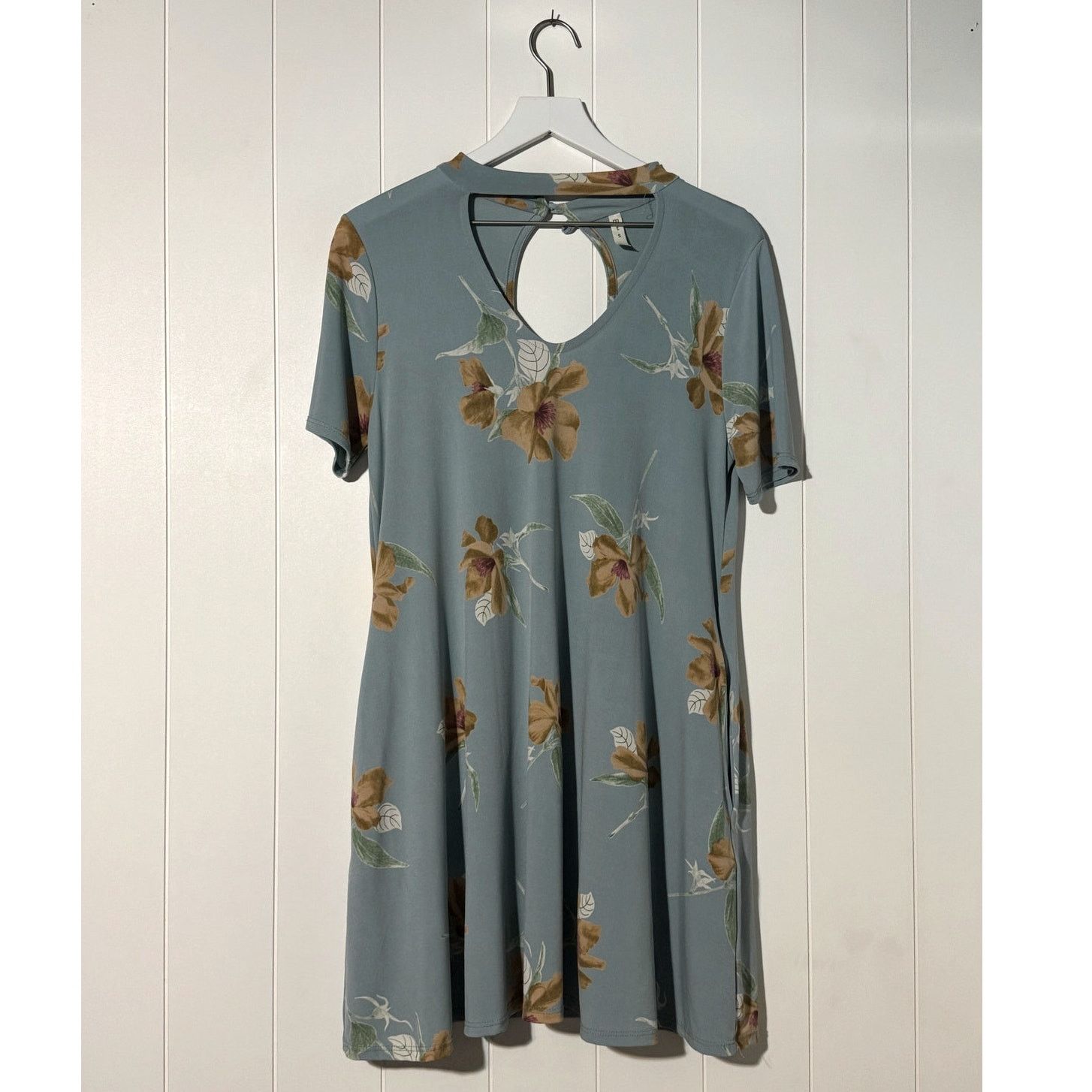 Other mts Mini Floral Blue Short Sleeve Dress Medium Size M / US 6-8 / IT 42-44 - 2 Thumbnail