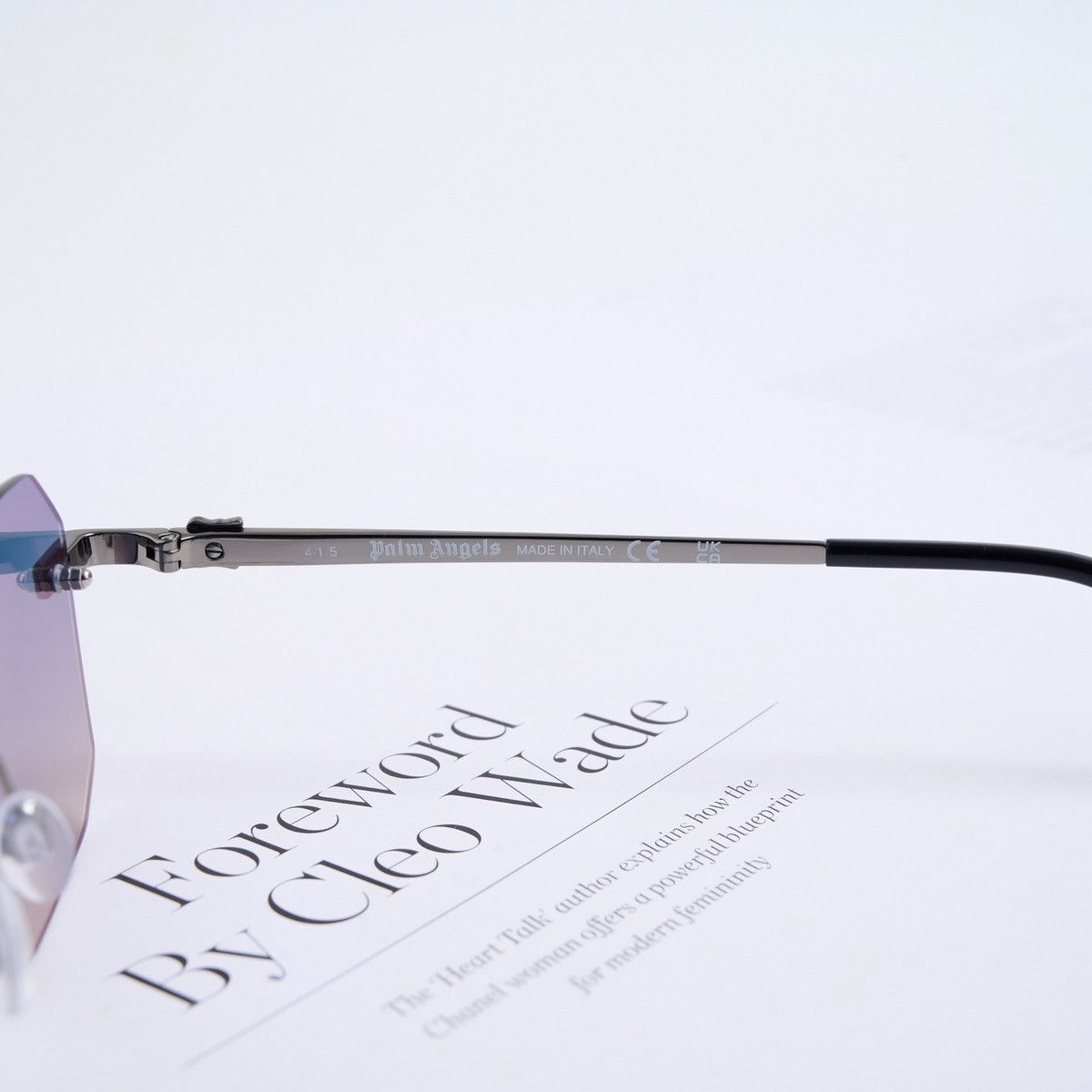 Palm Angels PALM ANGELS QUARTZ GUNMETAL BLUE GRADIENT SUNGLASSES Size ONE SIZE - 4 Thumbnail