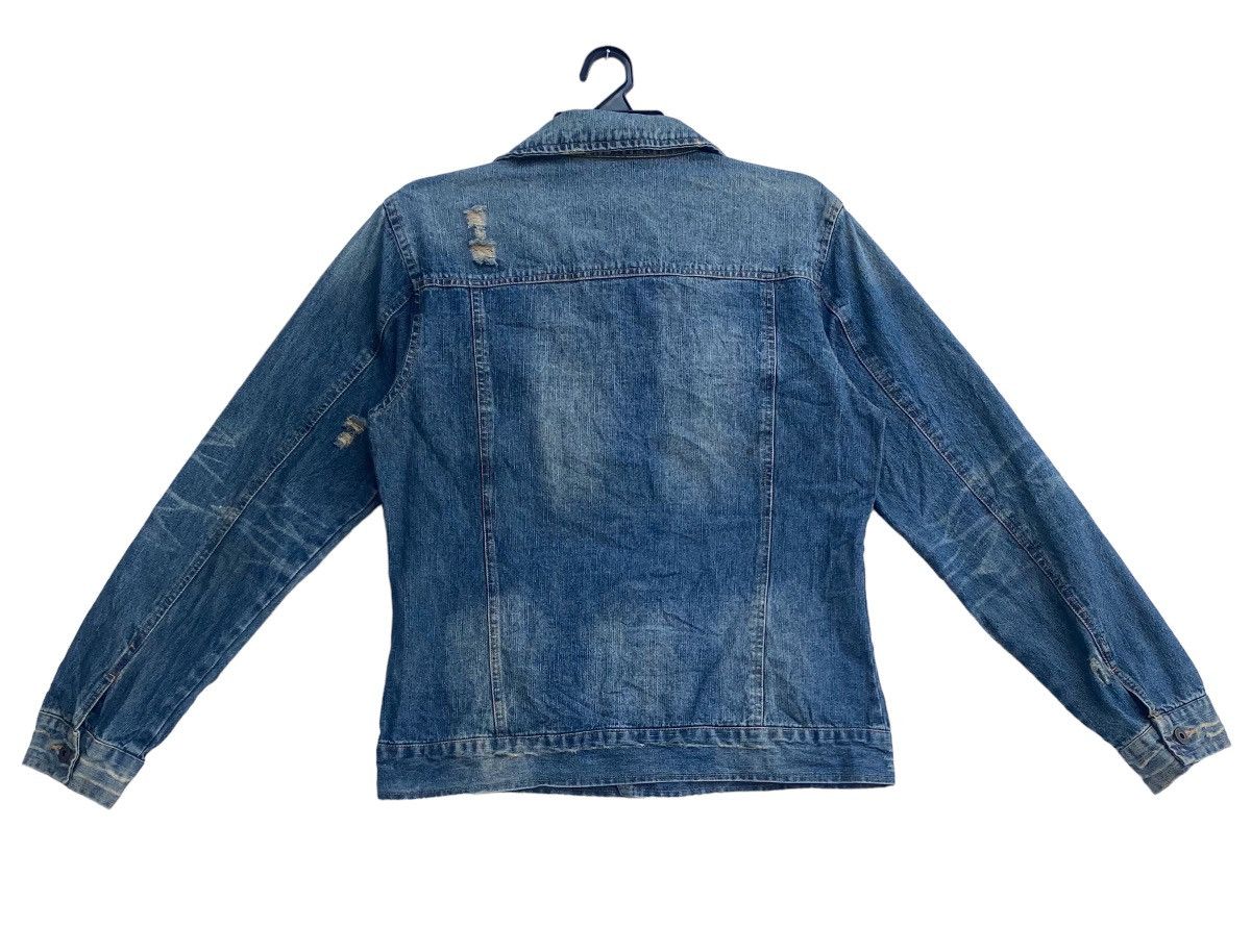 In The Attic × Japanese Brand In The Attic cyberpunk denim trucker distressed design Size L / US 10 / IT 46 - 6 Thumbnail