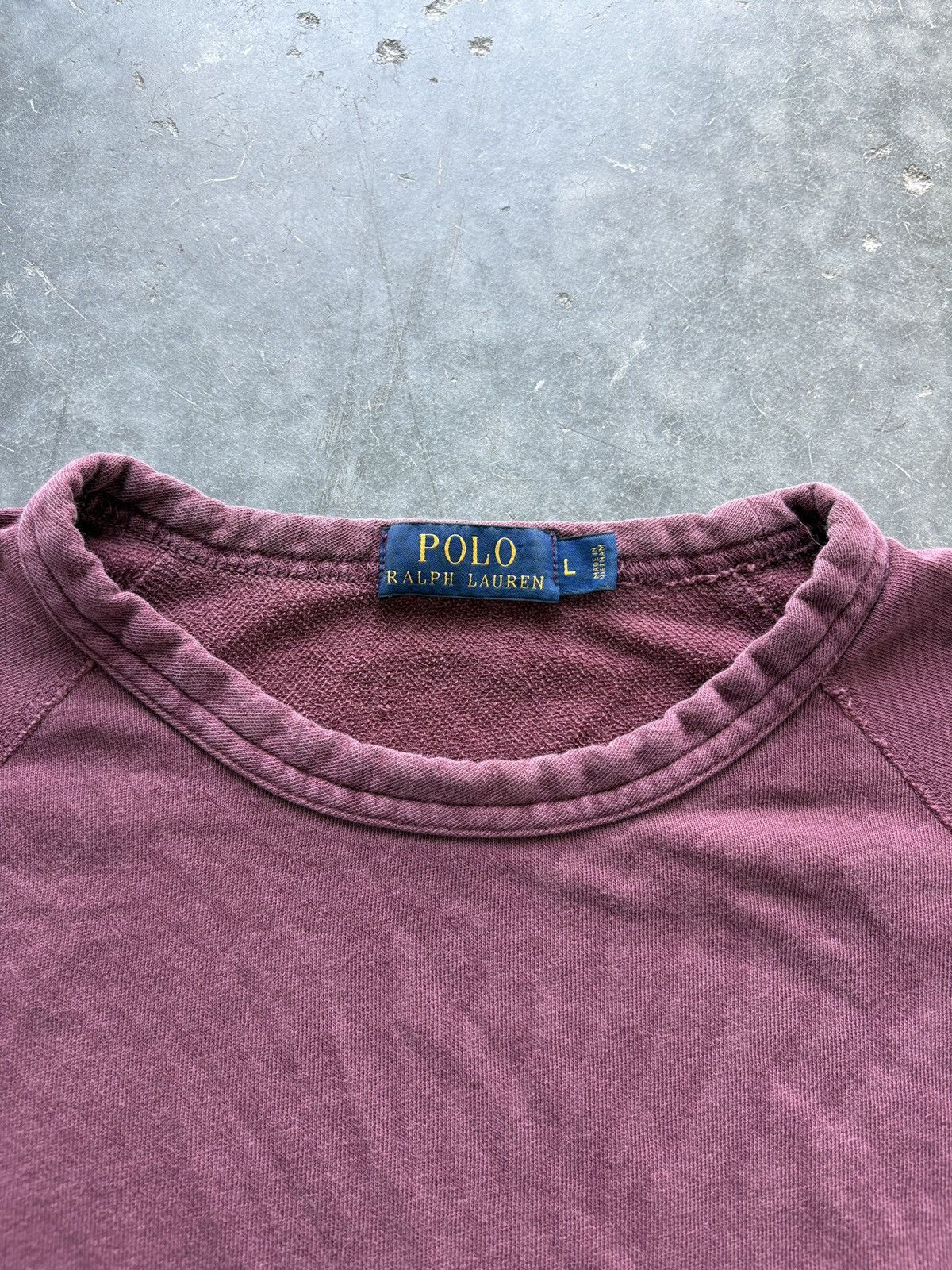 Polo Ralph Lauren Vintage Y2K Polo Ralph Lauren Raglan Sweatshirt Burgundy Size US L / EU 52-54 / 3 - 3 Thumbnail
