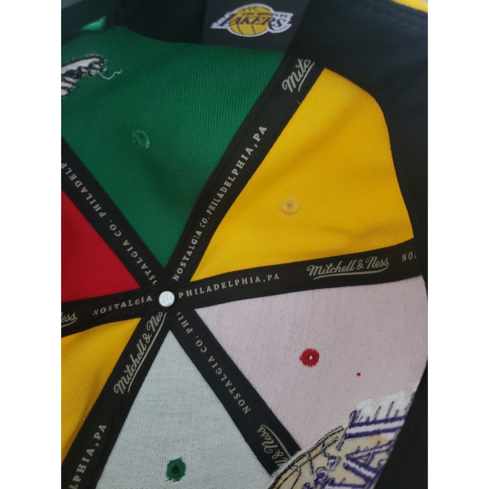 Mitchell & Ness Los Angeles Lakers Hat Pinwheel Snap Back Mitchell & Ness Size ONE SIZE - 6 Thumbnail