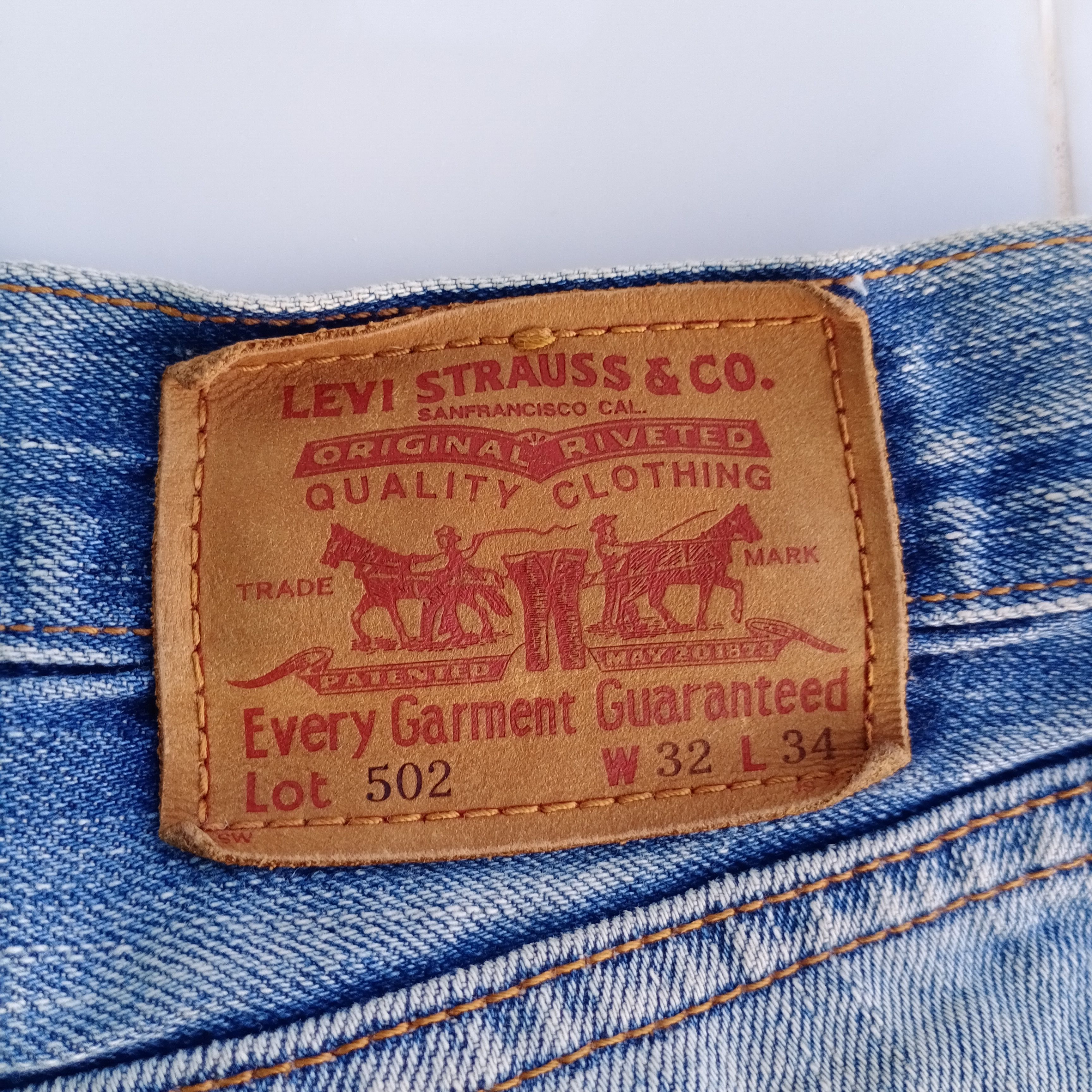 Levi's Vintage Levis 502 Not Capital E Selvedge Distressed Denim Size US 31 - 10 Thumbnail
