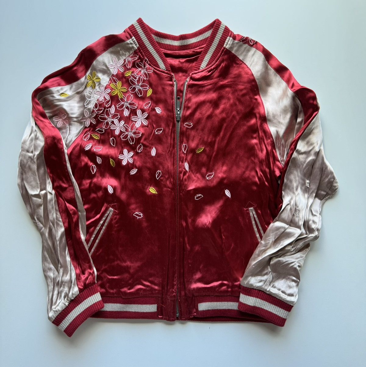 Other Japanese Red Oiran Geisha Koi Fish Souvenir Sukajan Jacket M Size US M / EU 48-50 / 2 - 2 Thumbnail