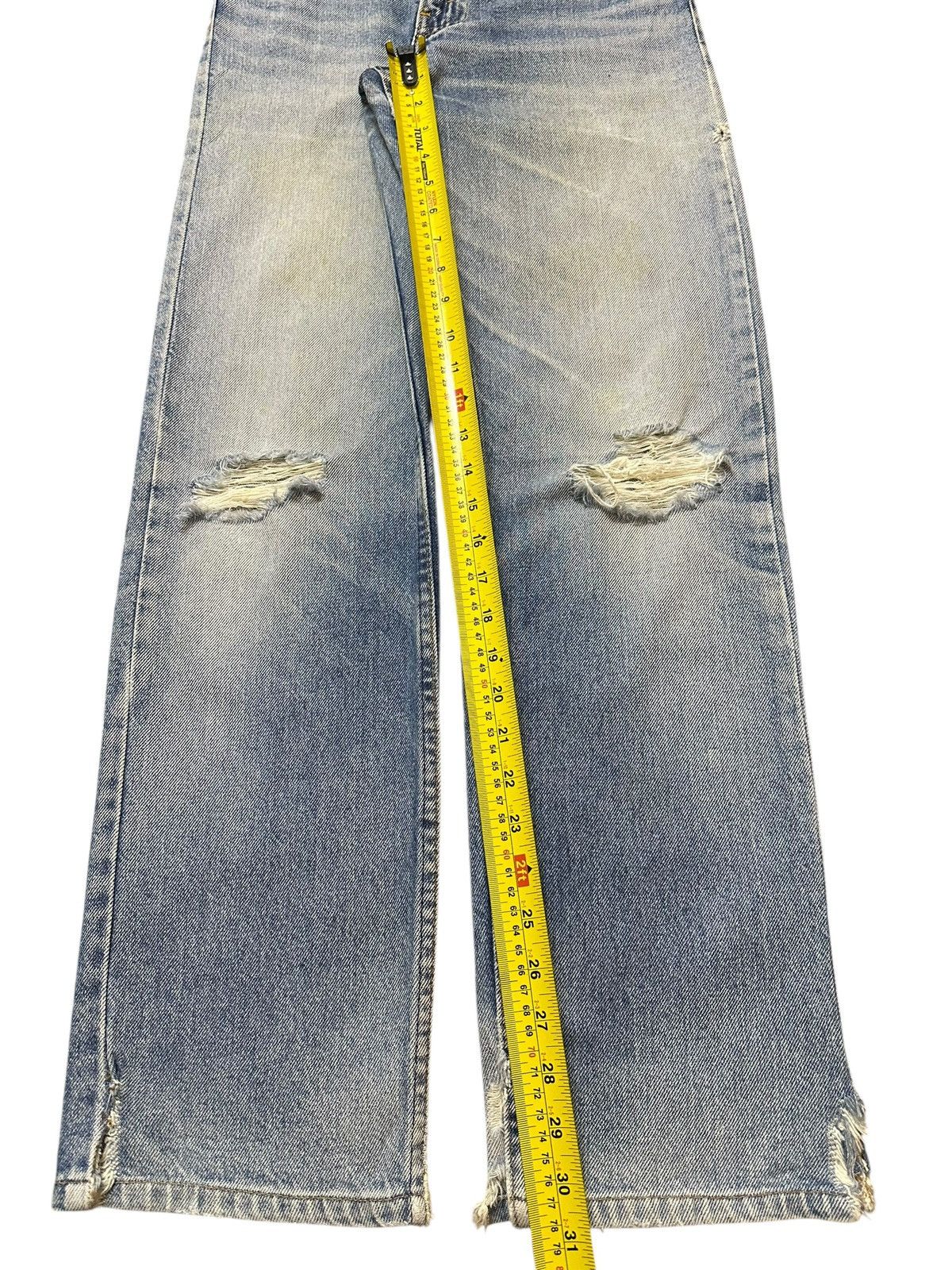 Levi's Vintage Usa 80s Levis 510 Light Wash Faded Distressed Jeans Size US 29 - 14 Thumbnail