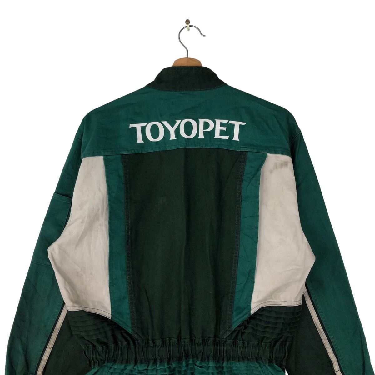 Japanese Brand 🔥90’s VINTAGE OVERALL TOYOTA TECNO WORKER BIG LOGO RACING Size US 32 / EU 48 - 8 Thumbnail