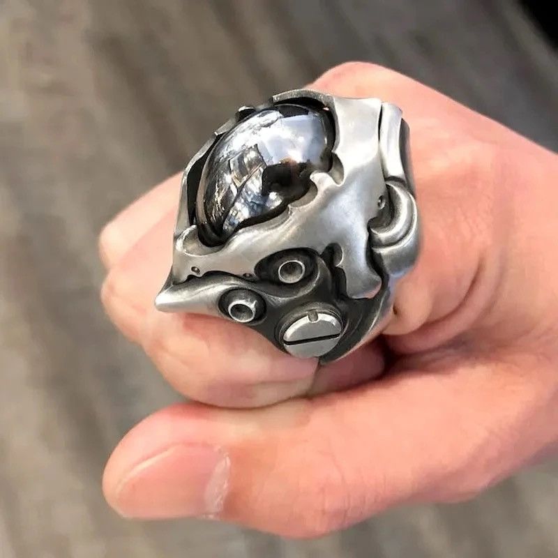 Jewelry Punk Mecha Soldier Resizeable Rings Size ONE SIZE - 1 Thumbnail