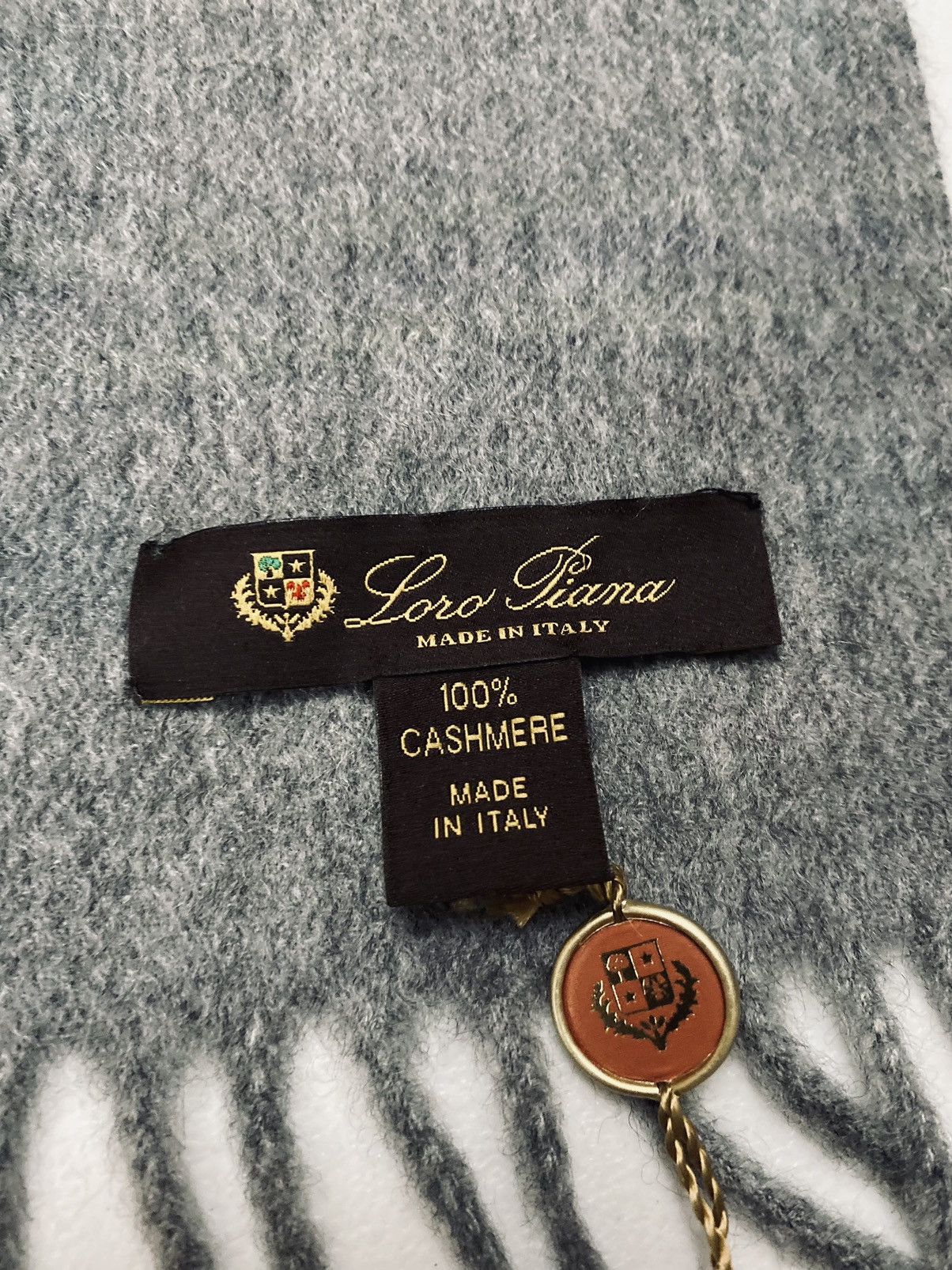 Loro Piana Loro Piana Grey Check Cashmere Duo Scarf Unisex NW Size ONE SIZE - 4 Thumbnail