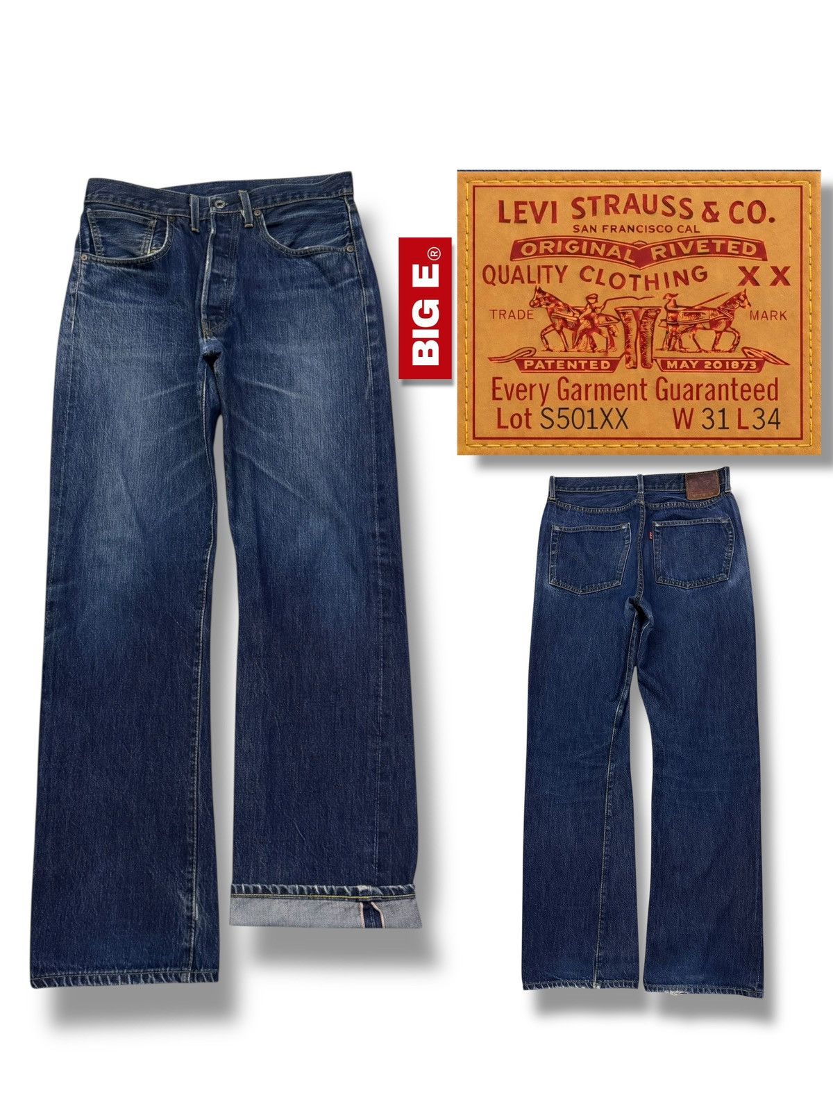Levi's Vintage Clothing Vintage 00s Levi’s LVC S501XX Big E | Selvedge Denim U.S.A Size US 31 - 1 Thumbnail