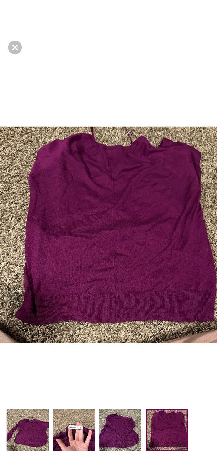 Zara Purple long sleeve Size S / US 4 / IT 40 - 4 Thumbnail