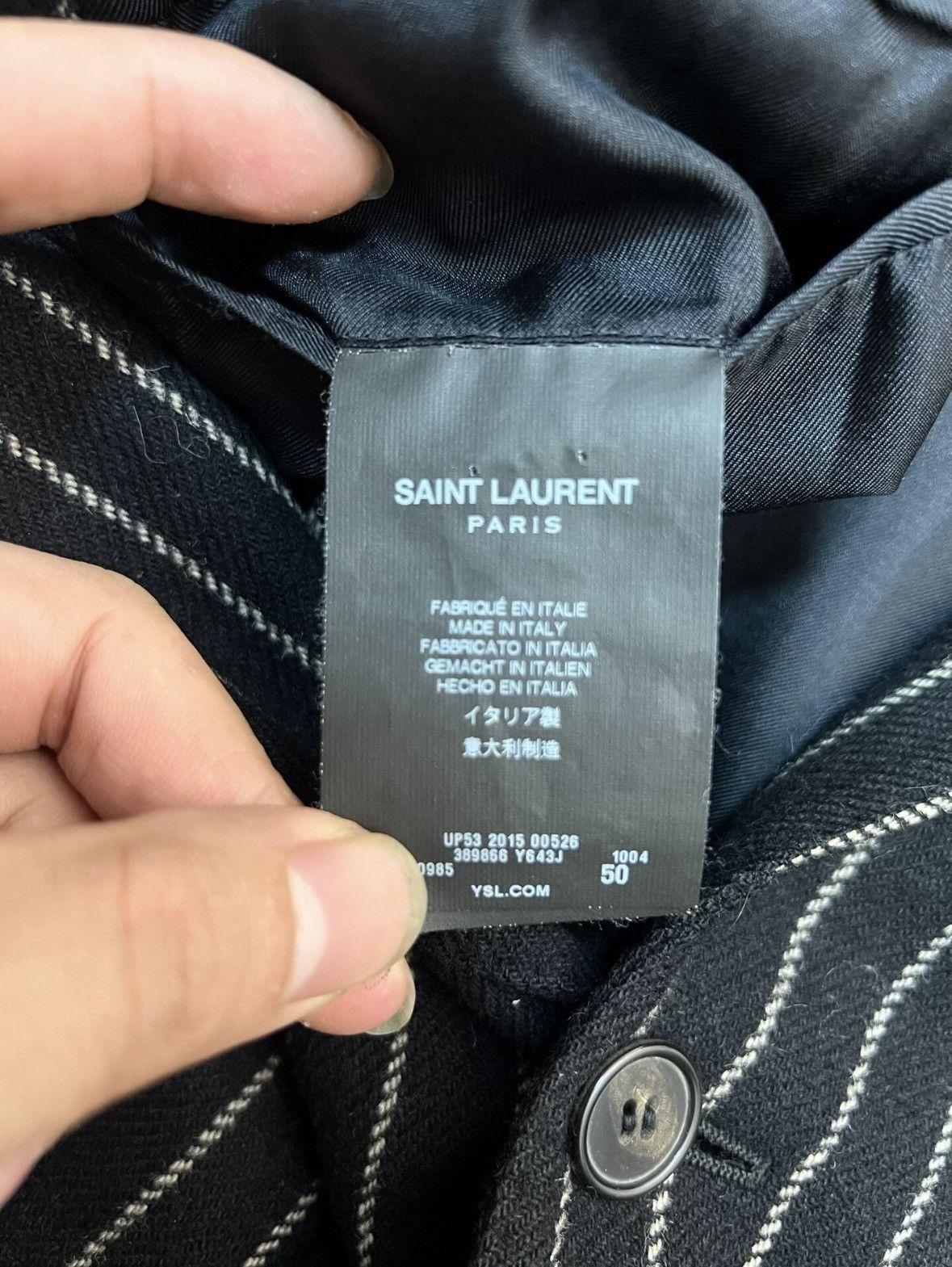 Saint Laurent Paris FW15 Striped Blazer sz 50 Size US M / EU 48-50 / 2 - 5 Thumbnail