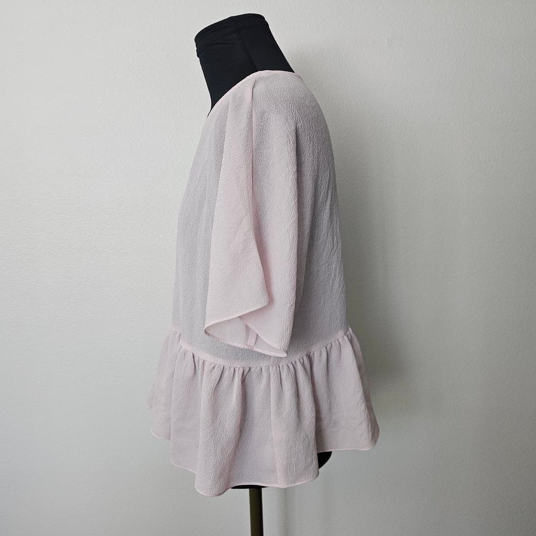 Aritzia EUC Wilfred Aritzia Light Pink S/S Macee Peplum Blouse XXS Size XXS / US 00 / IT 34 - 5 Thumbnail