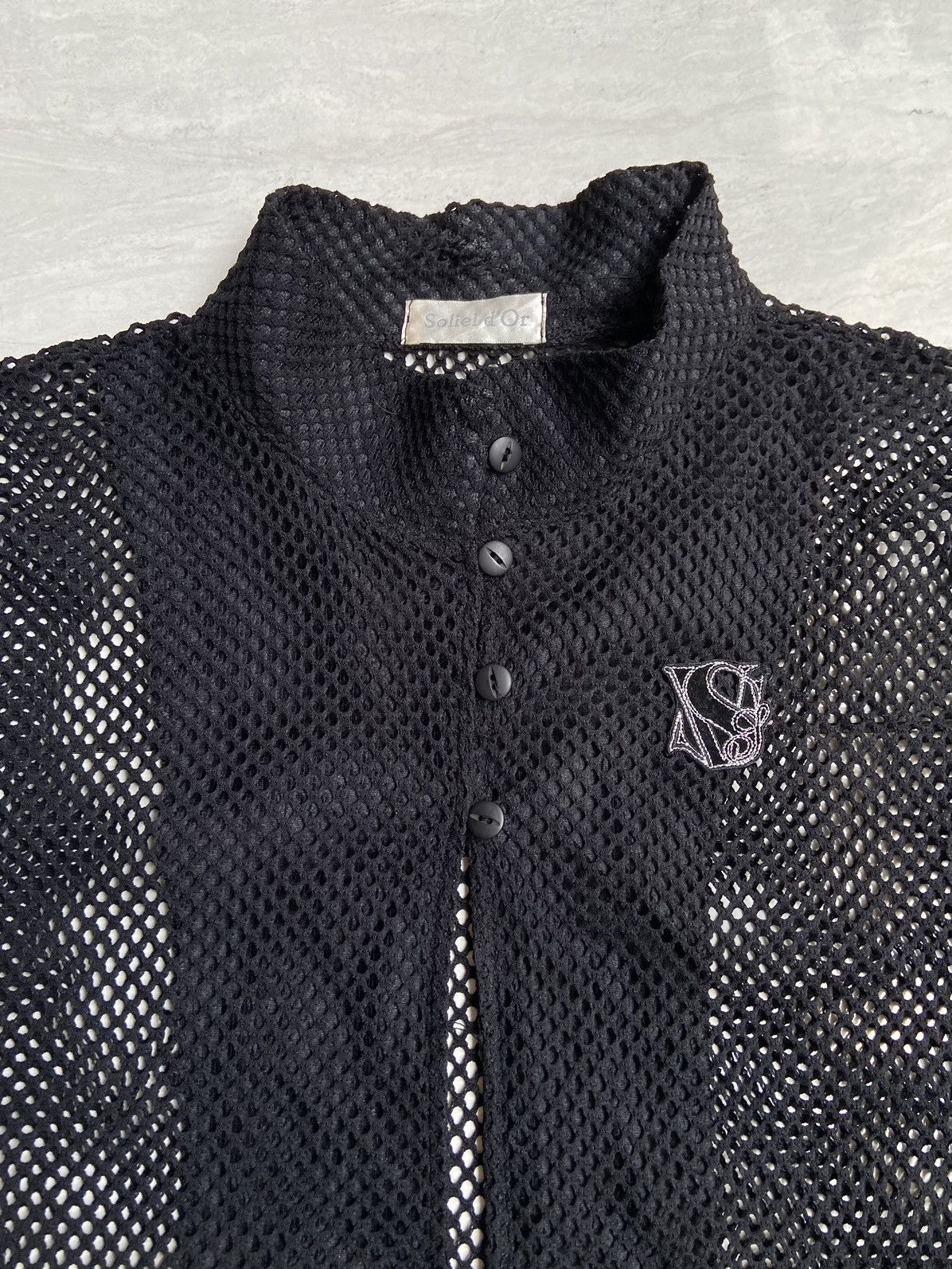 Designer × Japanese Brand SOLIEL D’OR Black Mesh T-shirt Size US M / EU 48-50 / 2 - 4 Thumbnail