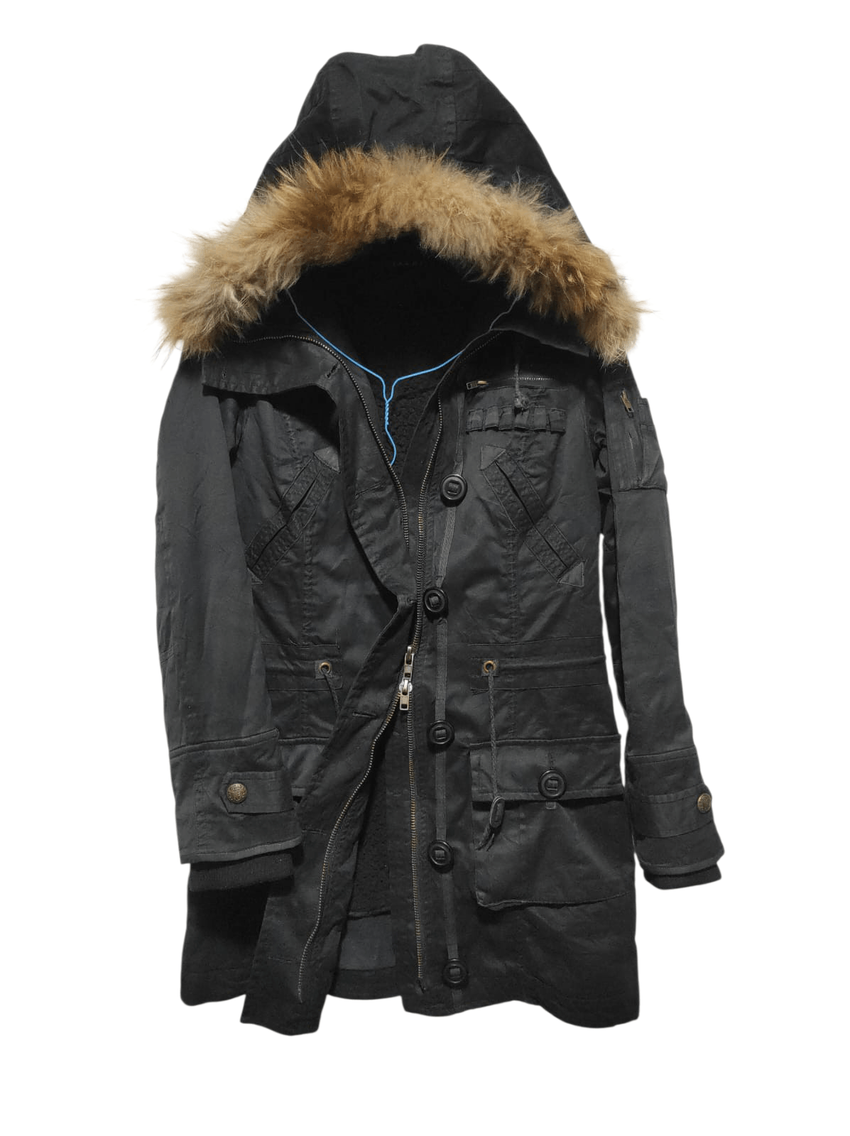 Japanese Brand Midas Detachable Fur and Hood Double Zip Puffer