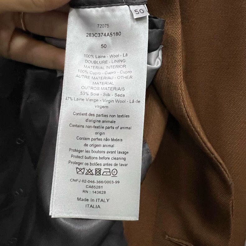 Dior Dior Coffee-colored wool twill coat 2501-Nextarrow Size US M / EU 48-50 / 2 - 5 Thumbnail