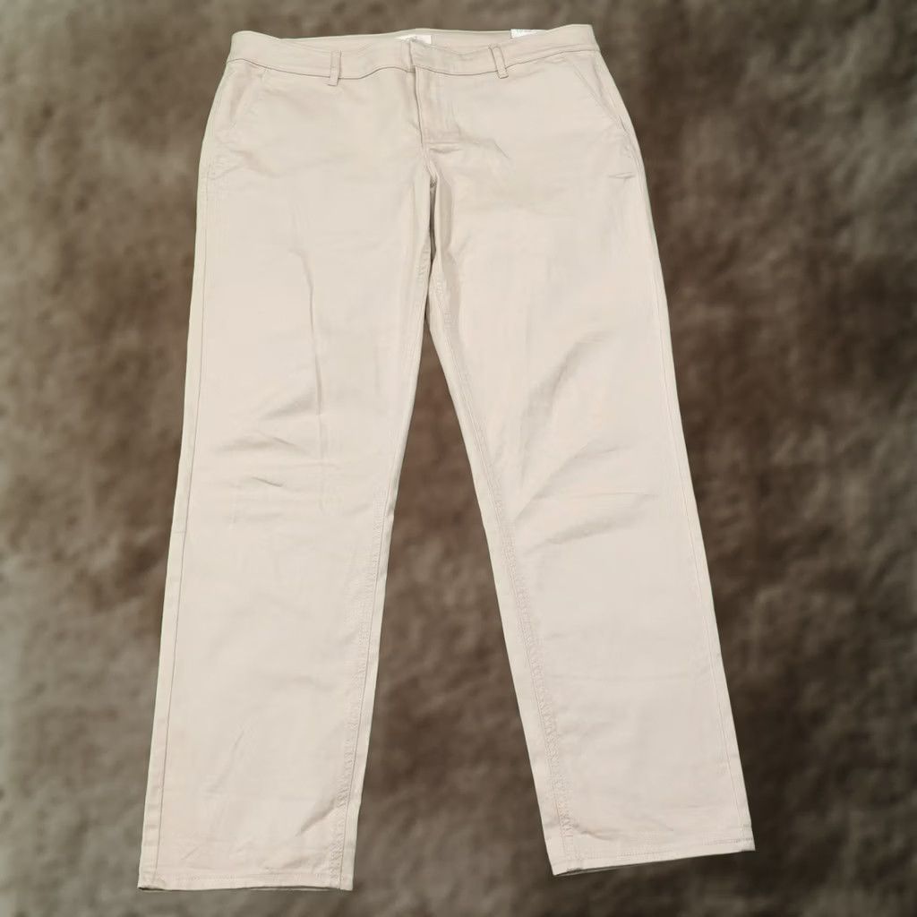 Loft LOFT Pants Womens 12 Beige Girlfriend Chino Slim Stretch Twill Pockets Size 34" / US 12 / IT 48 - 1 Thumbnail