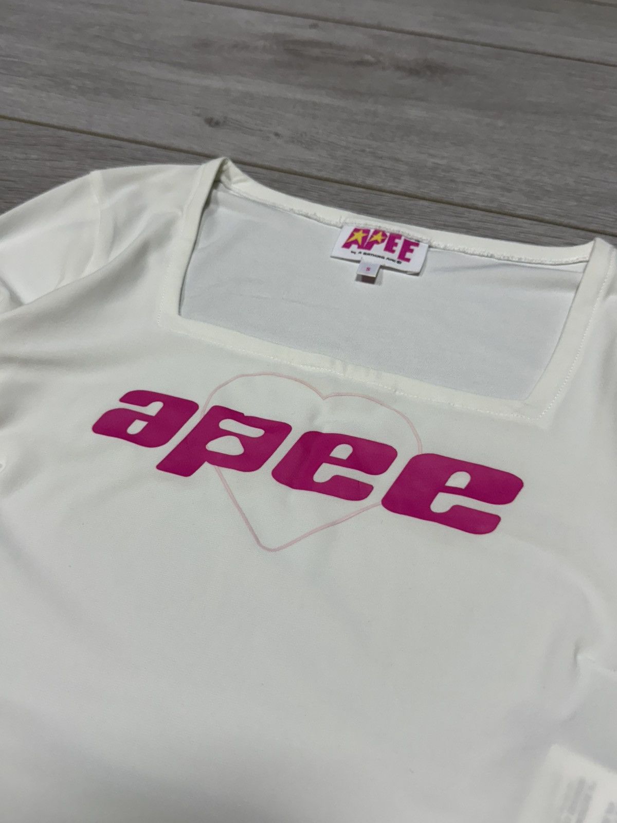 Aape Bape apee heart long sleeve big logo mesh Size S / US 4 / IT 40 - 3 Thumbnail