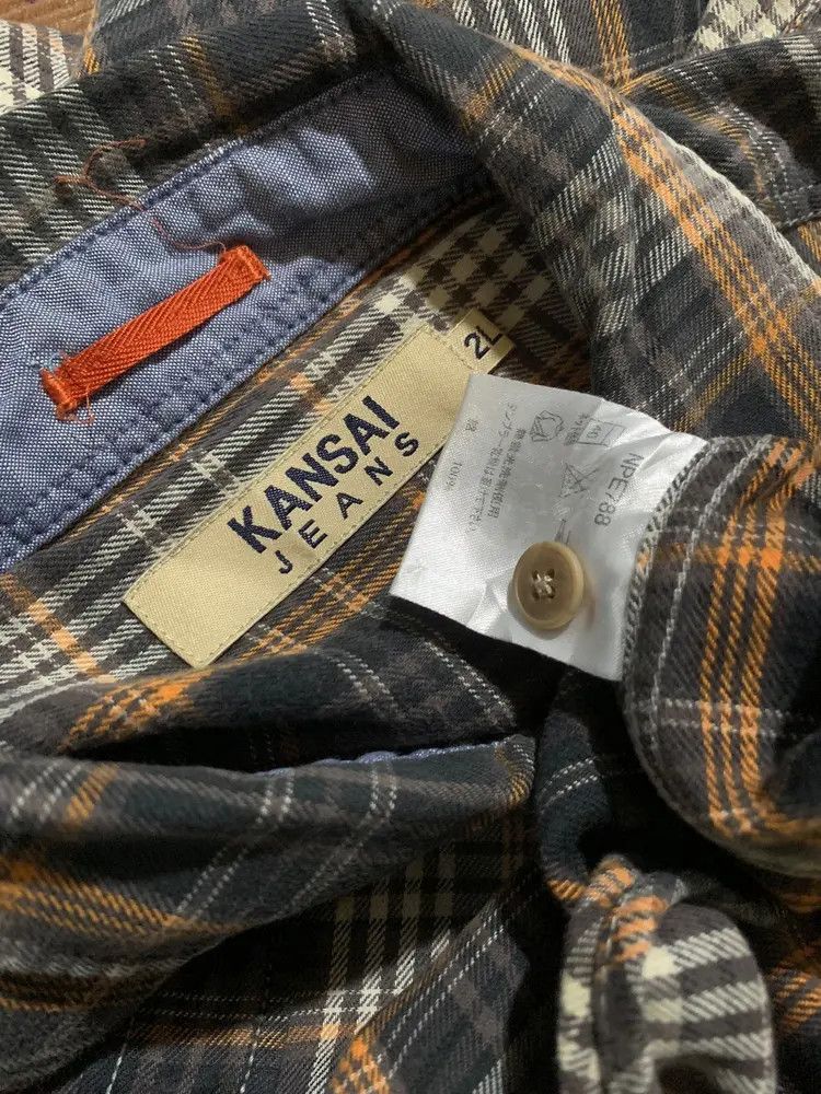 Kansai Yamamoto Vintage Kansai jeans flannel shirt by Kansai Yamamoto Size US XL / EU 56 / 4 - 6 Thumbnail