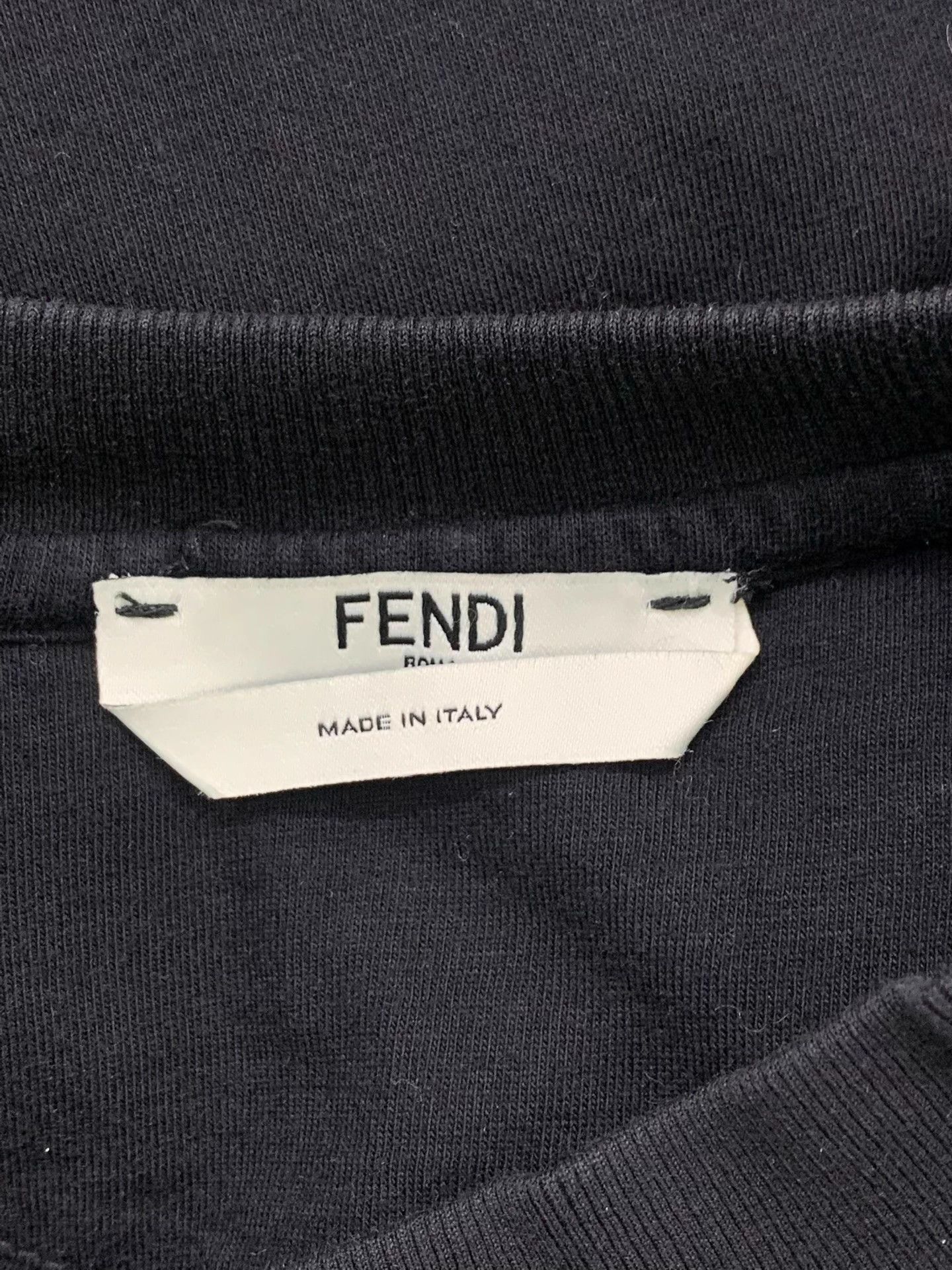 Fendi Fendi side FF print black large logo short tee M unisex new Size US M / EU 48-50 / 2 - 4 Thumbnail