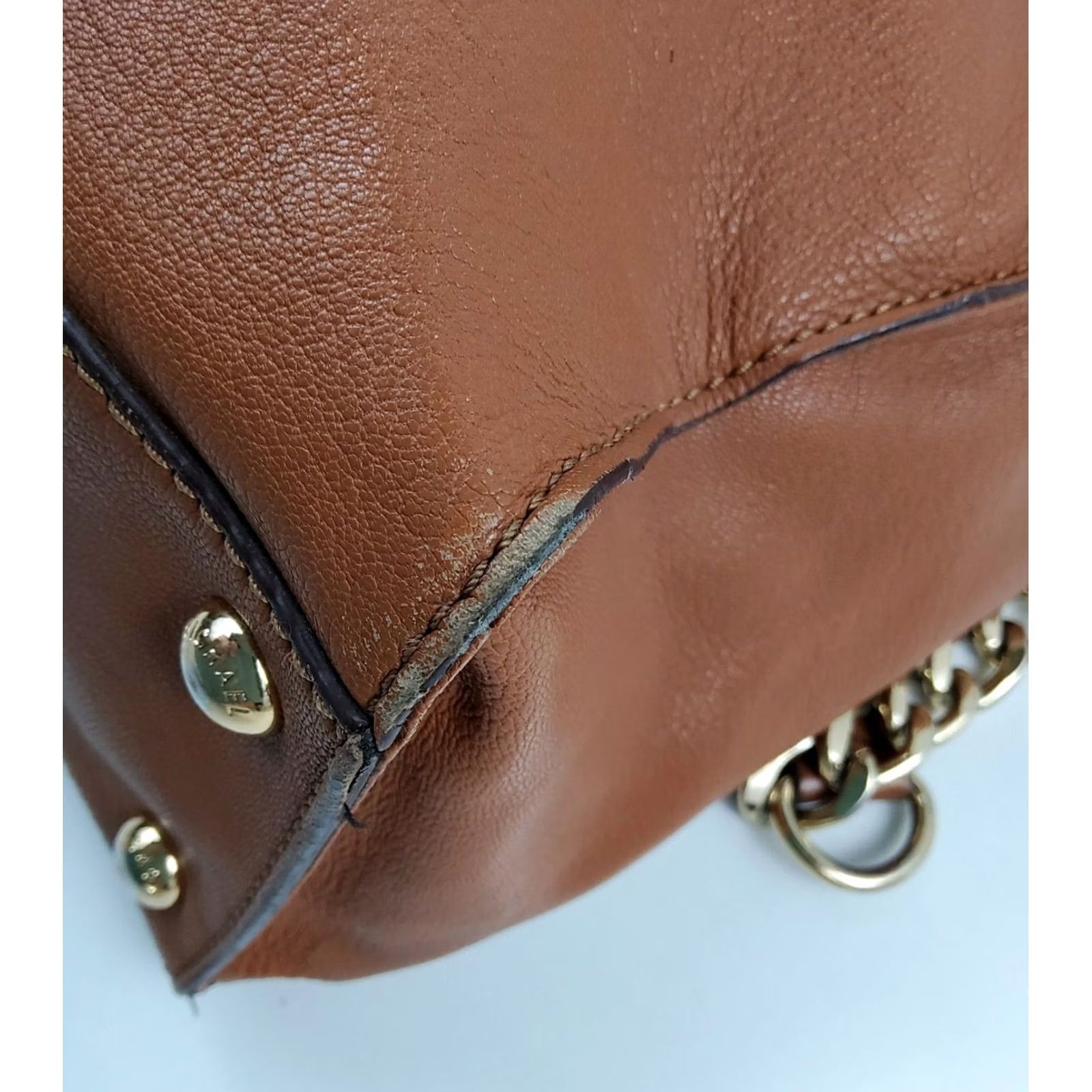 Michael Kors Michael Kors Hamilton Leather Large Satchel Shoulder Bag Gold Padlock Purse Womens Bag Size ONE SIZE - 5 Thumbnail