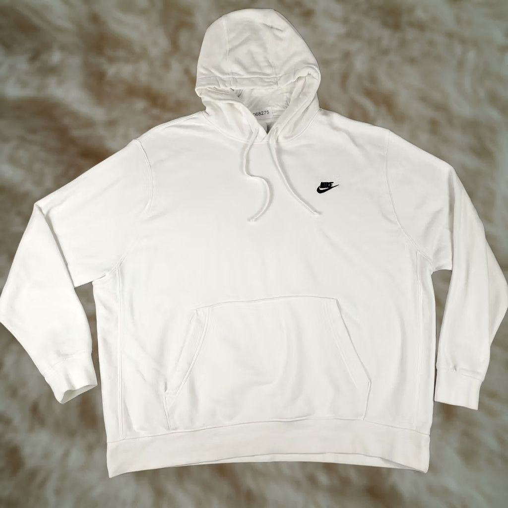 Nike Nike Hoodie Pullover Sweatshirt White Mens 3XL Swoosh Classic Outdoor Size US XXL / EU 58 / 5 - 1 Thumbnail